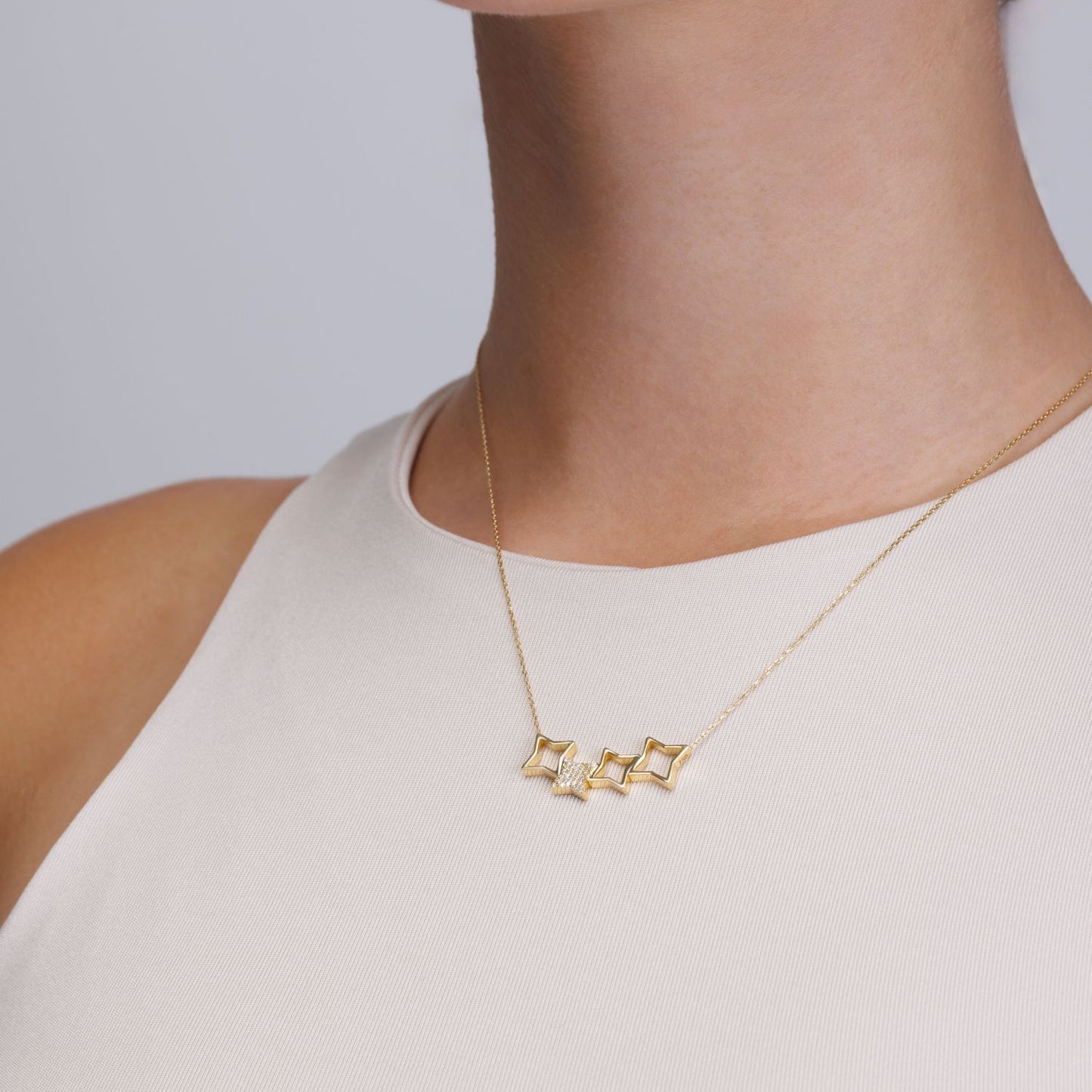 Special Icon Four Pave Necklace