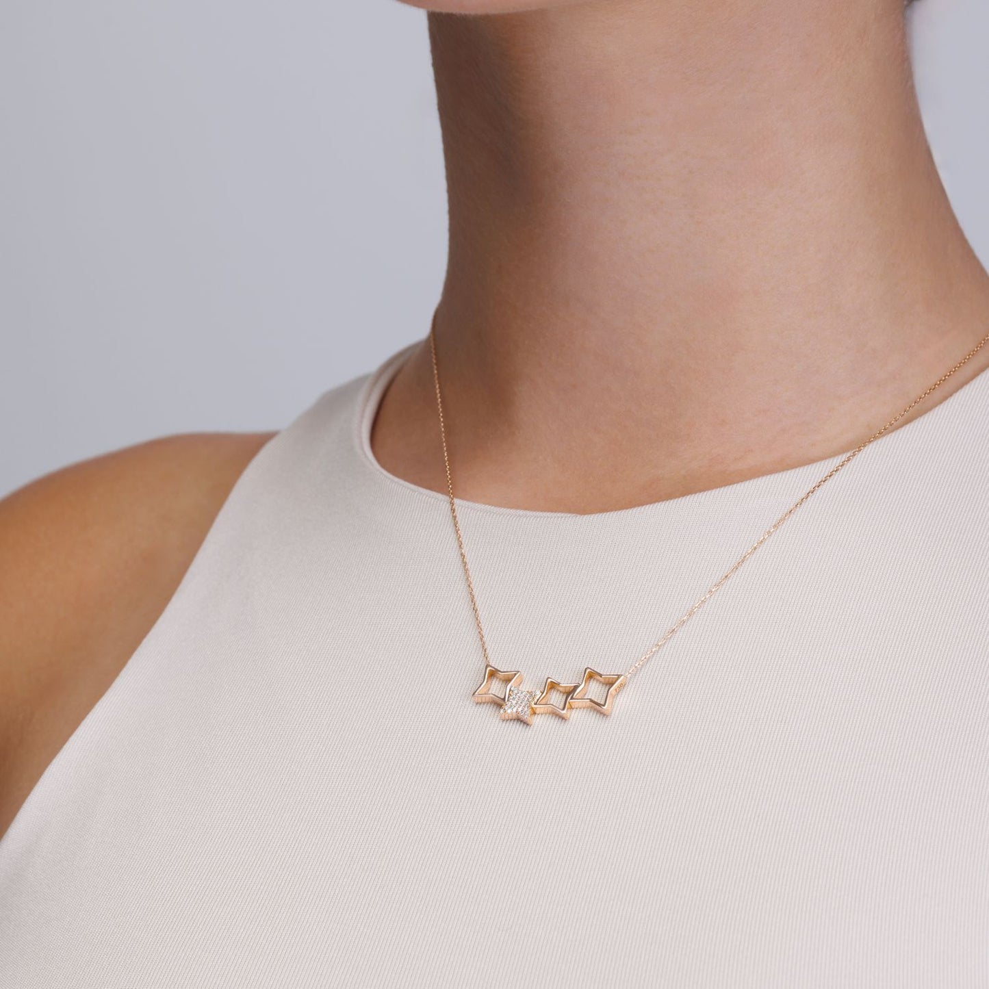 Special Icon Four Pave Necklace