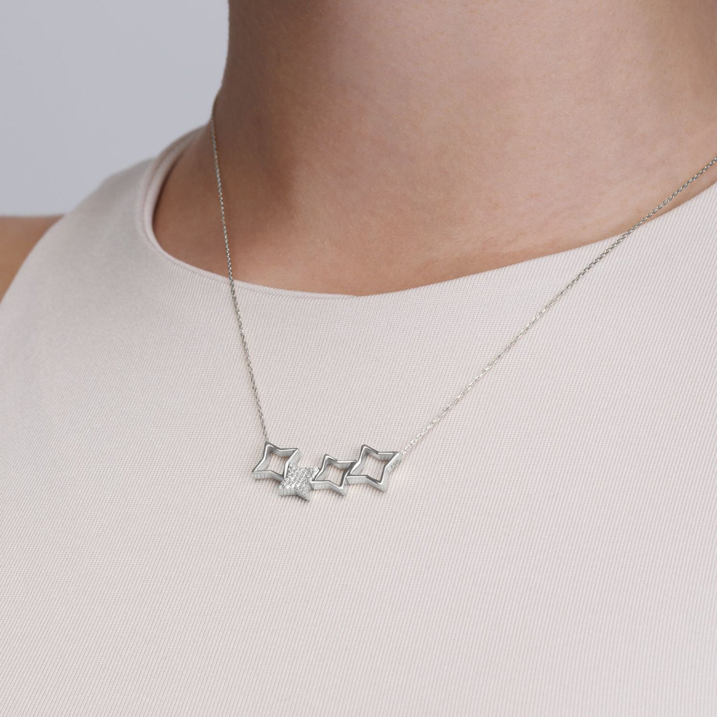 Special Icon Four Pave Necklace