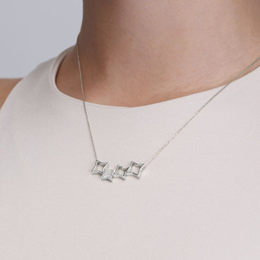 Special Icon 4 lü Pave Kolye