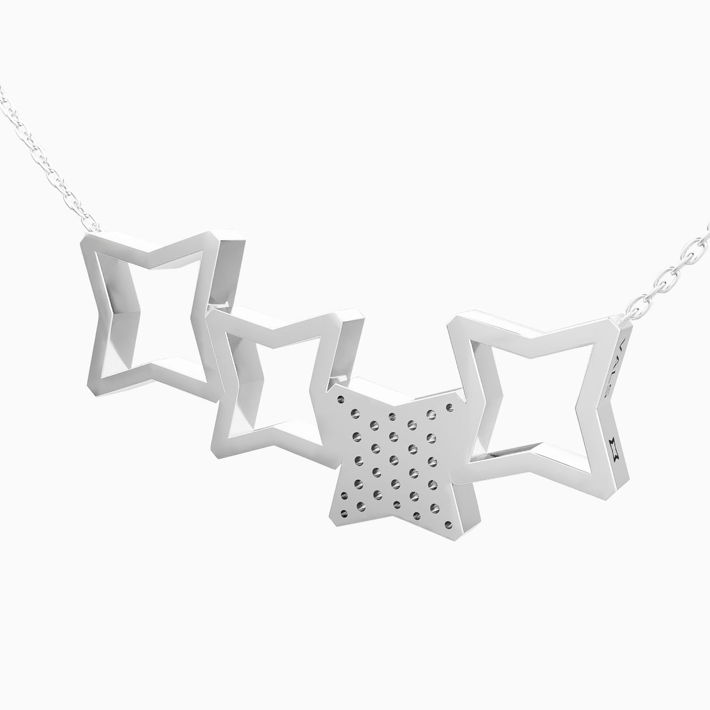 Special Icon Four Pave Necklace
