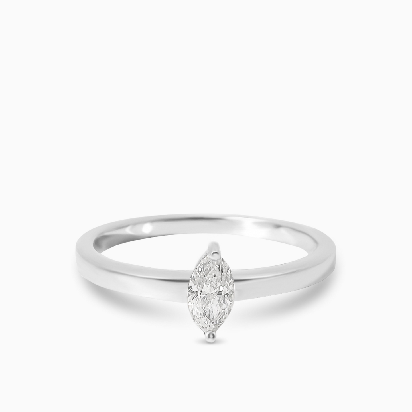 0.21ct Marquise Cut Diamond Engagement Ring