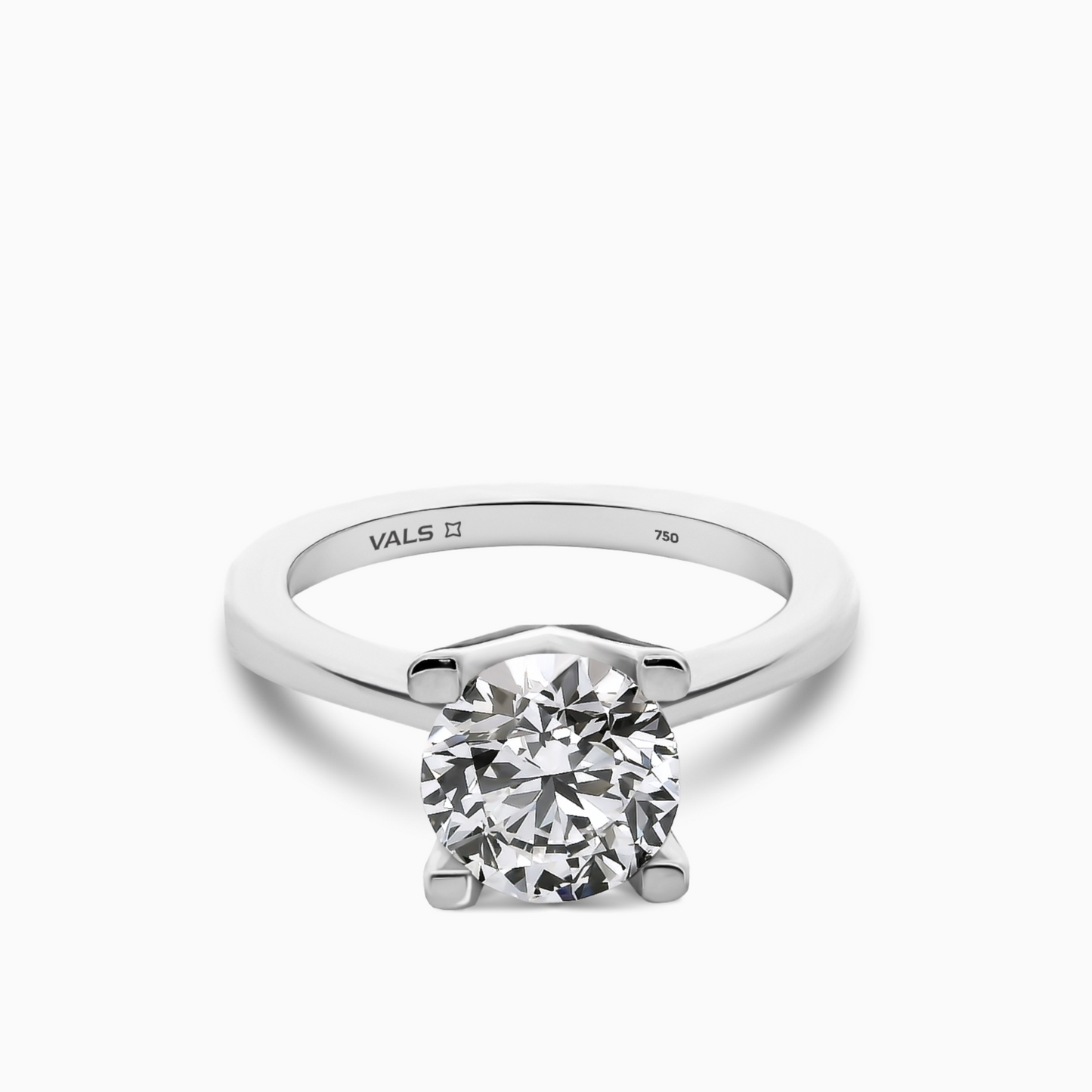 1.51ct Diamond Engagement Ring with Square-Tipped Prongs