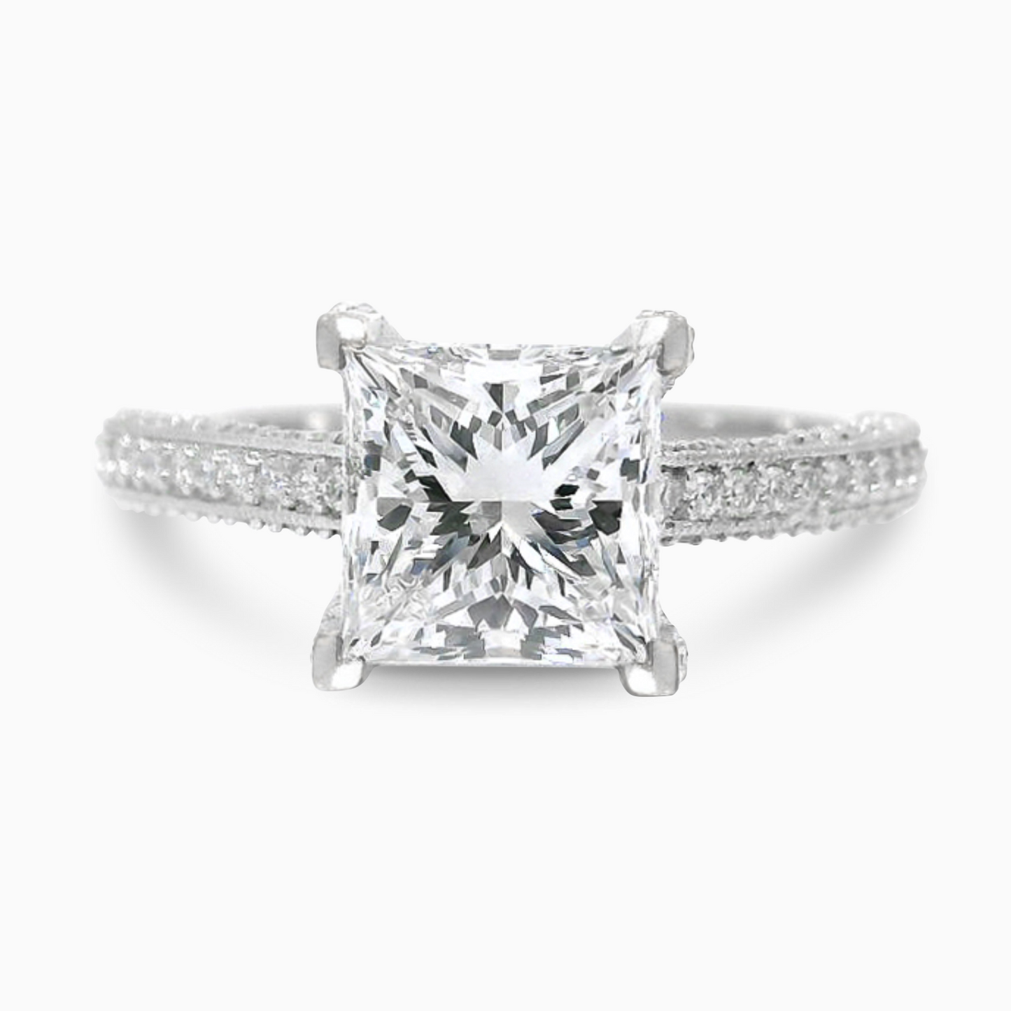 2.02ct Princess Cut Diamond Engagement Ring