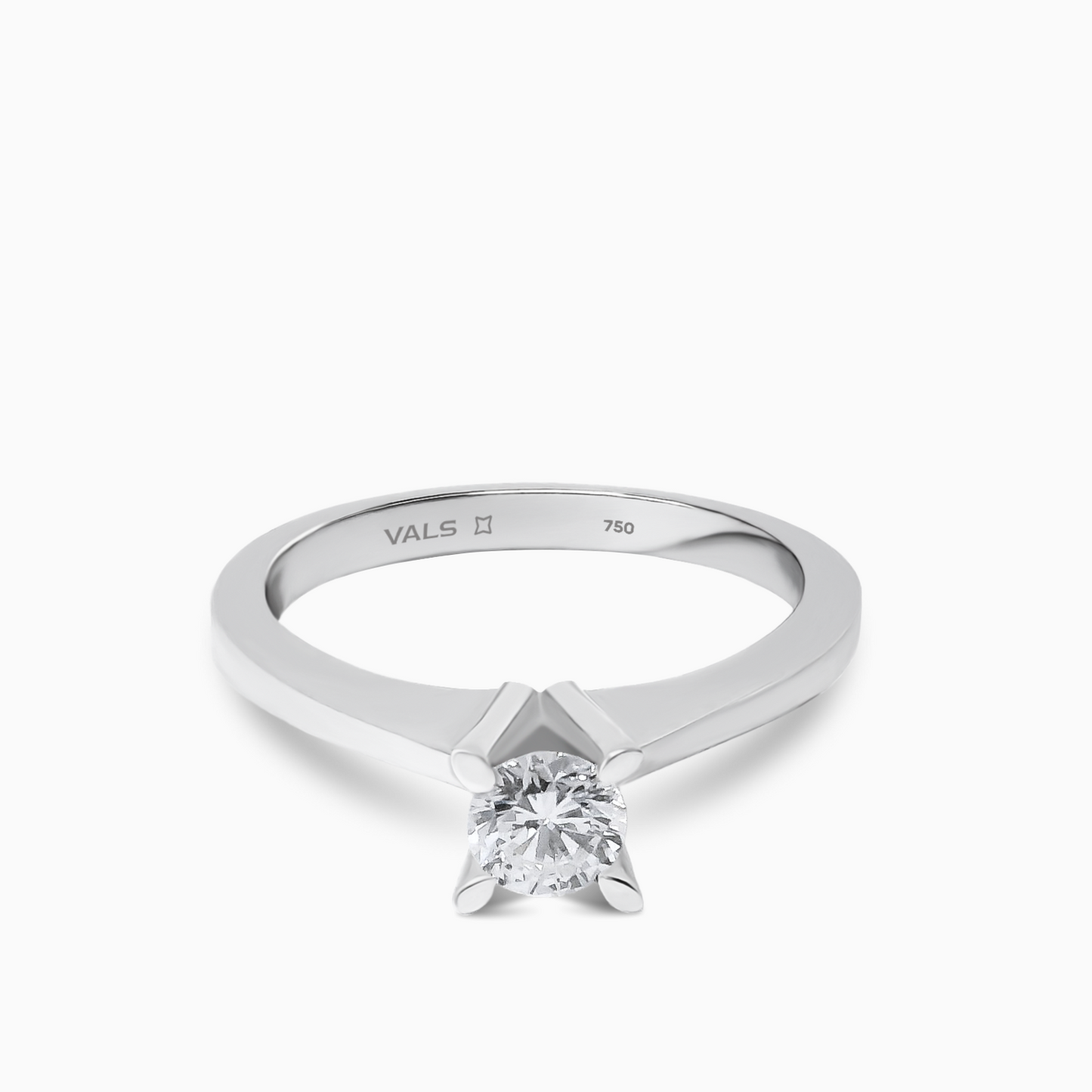 0.30ct Diamond Engagement Ring with Oval-Tipped Prongs