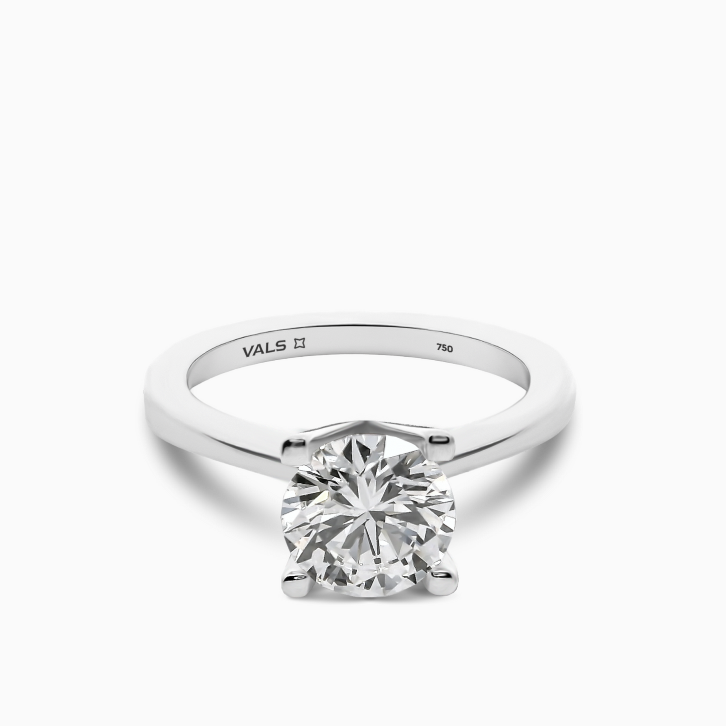 1.01ct Diamond Engagement Ring with Square-Tipped Prongs