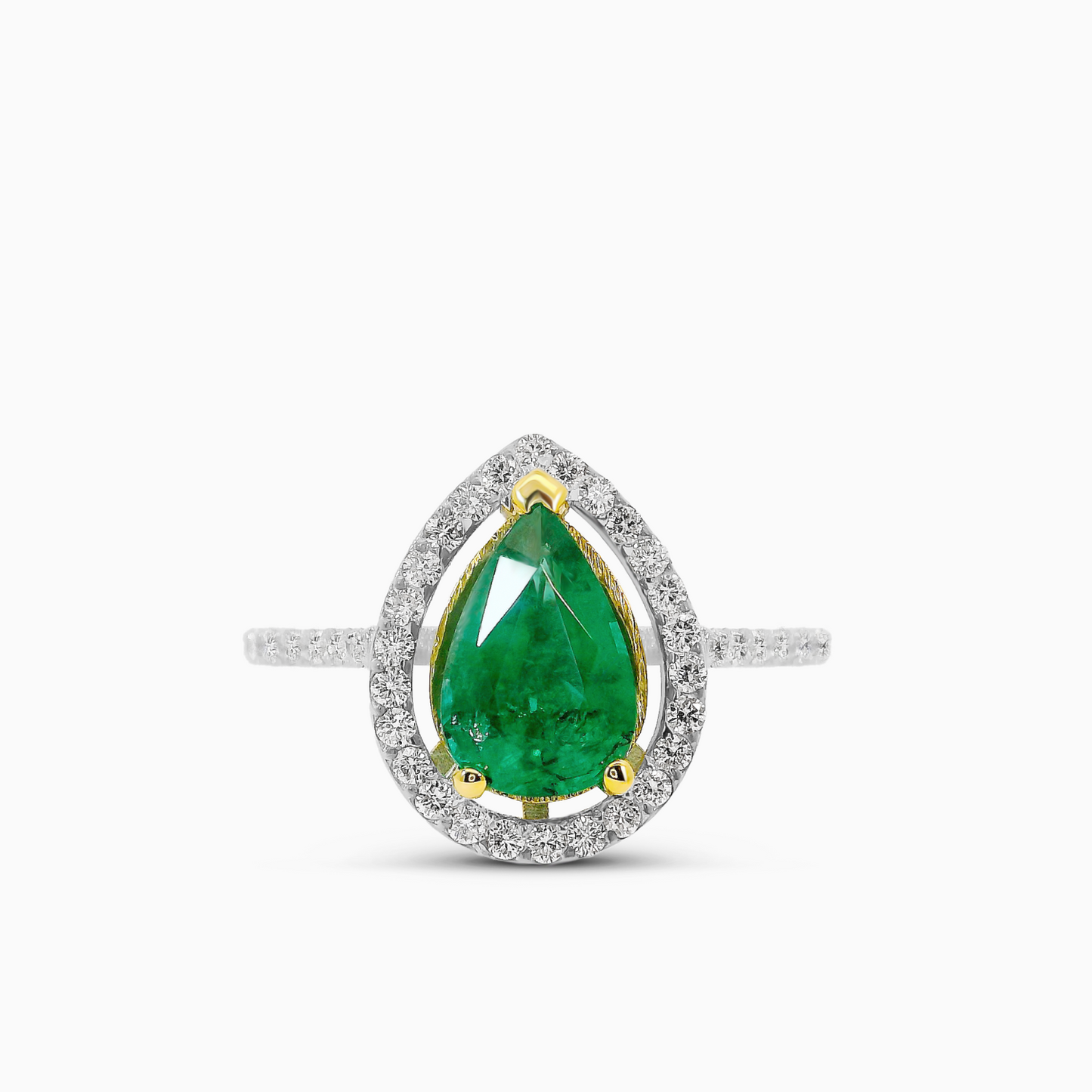 Pear Shape Emerald Ring