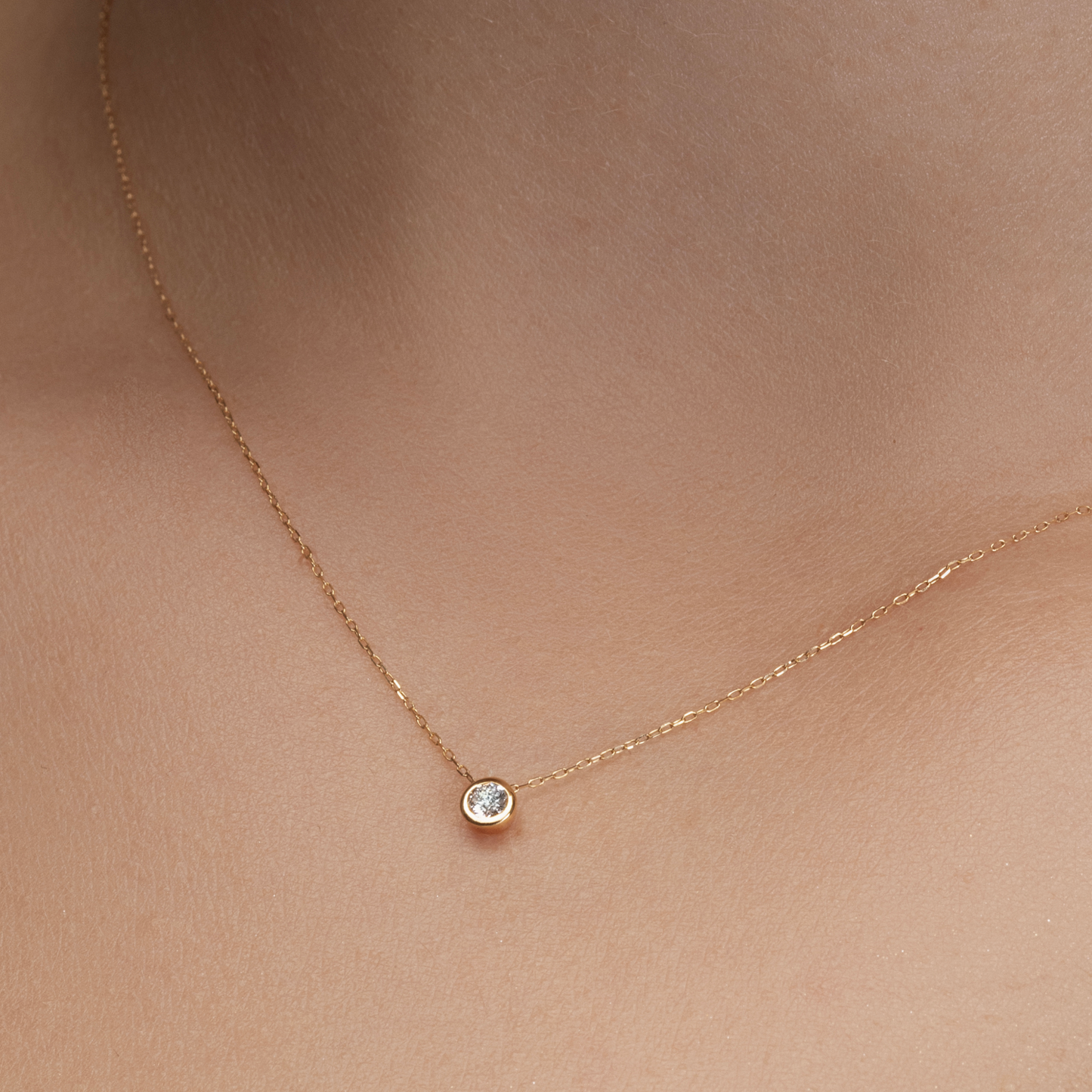 0.11ct Diamond Solitaire Necklace