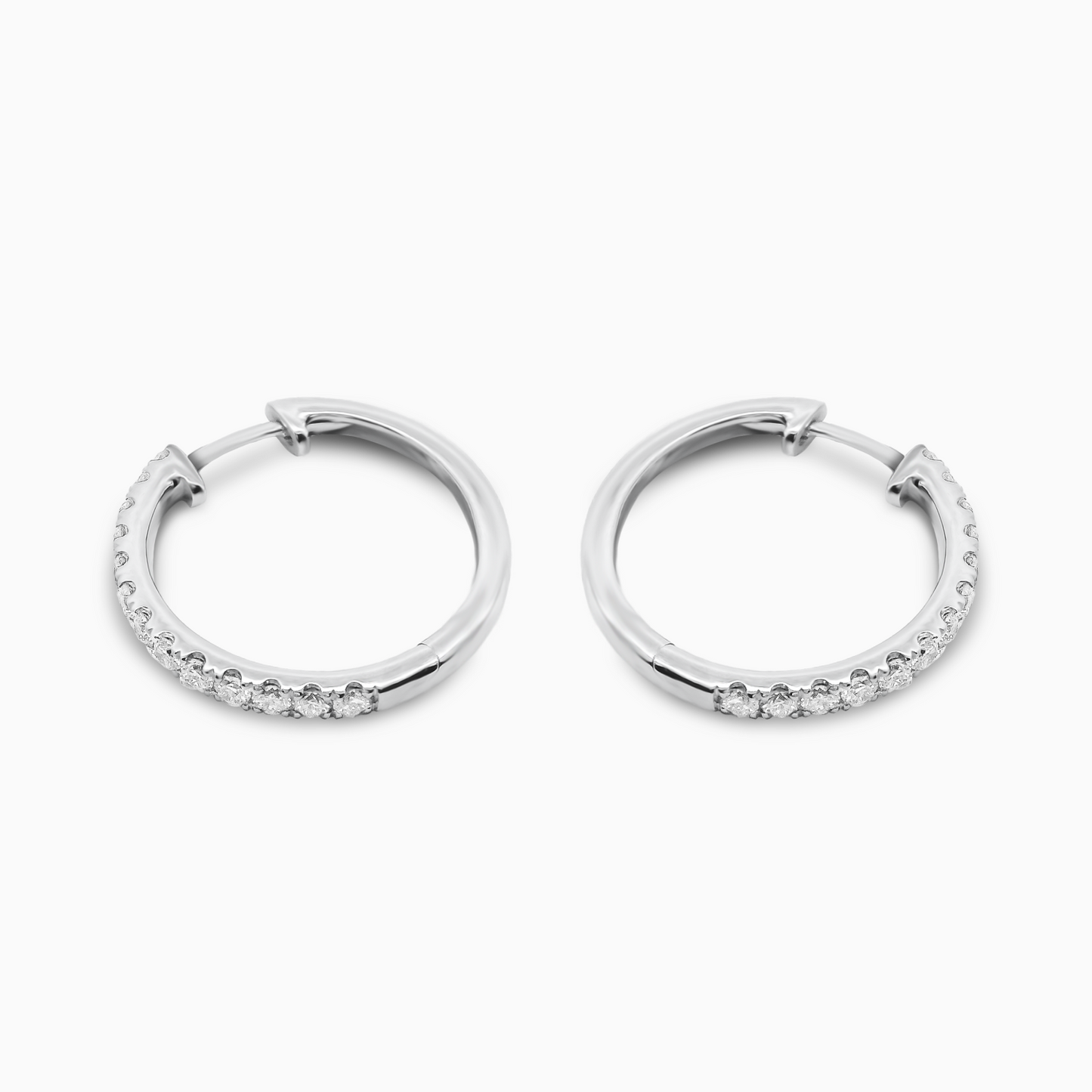 0.38ct Diamond Hoop Earrings