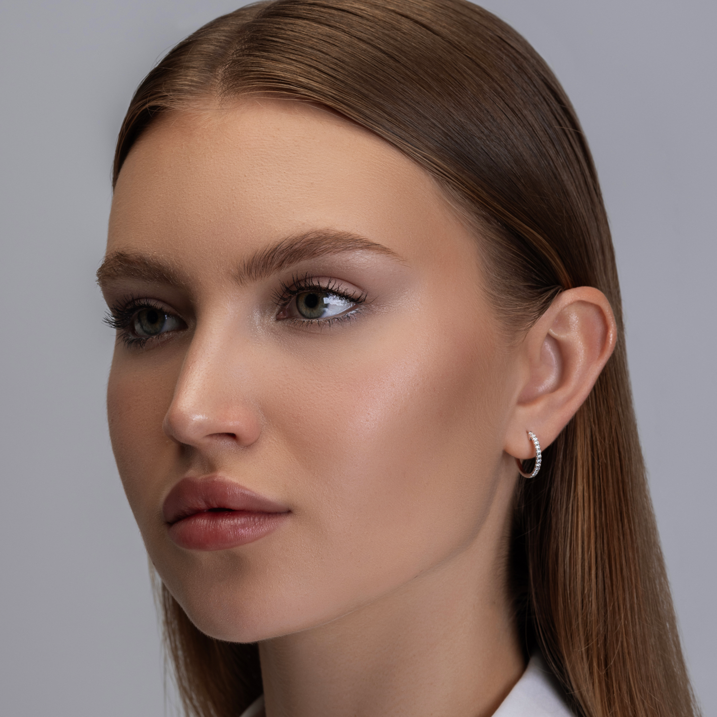 0.38ct Diamond Hoop Earrings