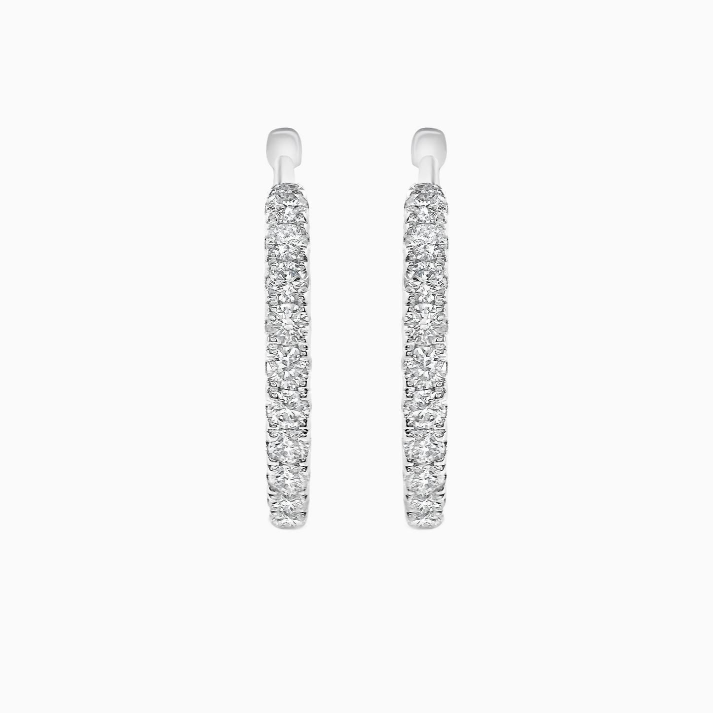 0.38ct Diamond Hoop Earrings