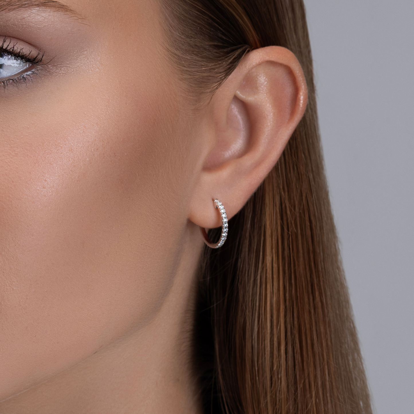 0.38ct Diamond Hoop Earrings