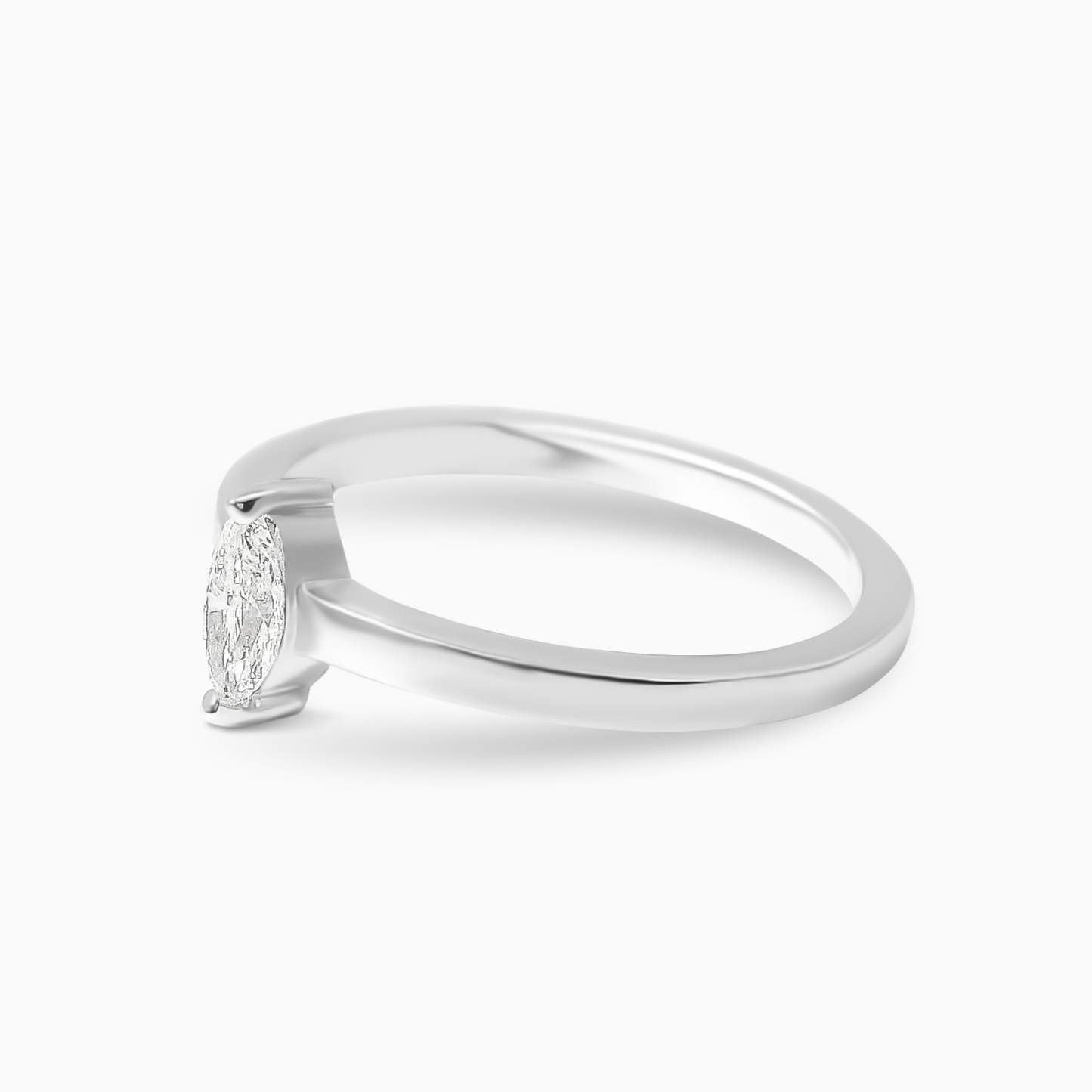 0.21ct Marquise Cut Diamond Engagement Ring