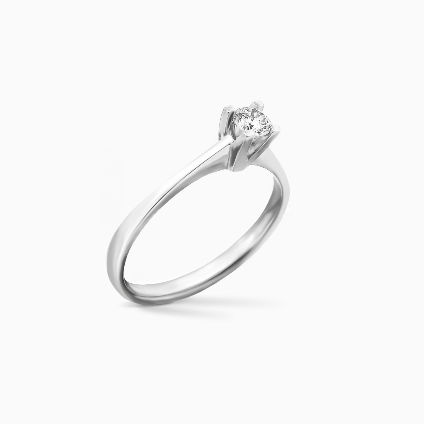 0.18ct Diamond Engagement Ring with Square Tipped Prongs