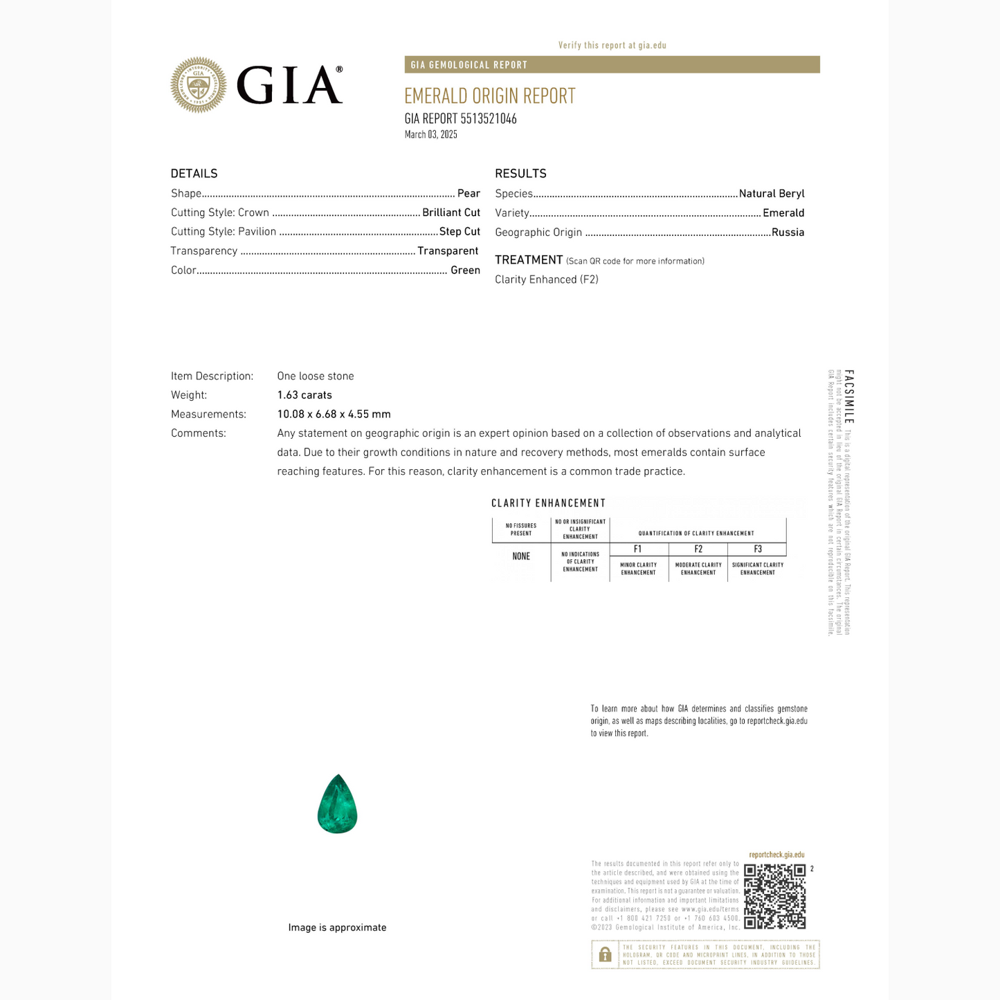 Pear Shape Emerald Ring