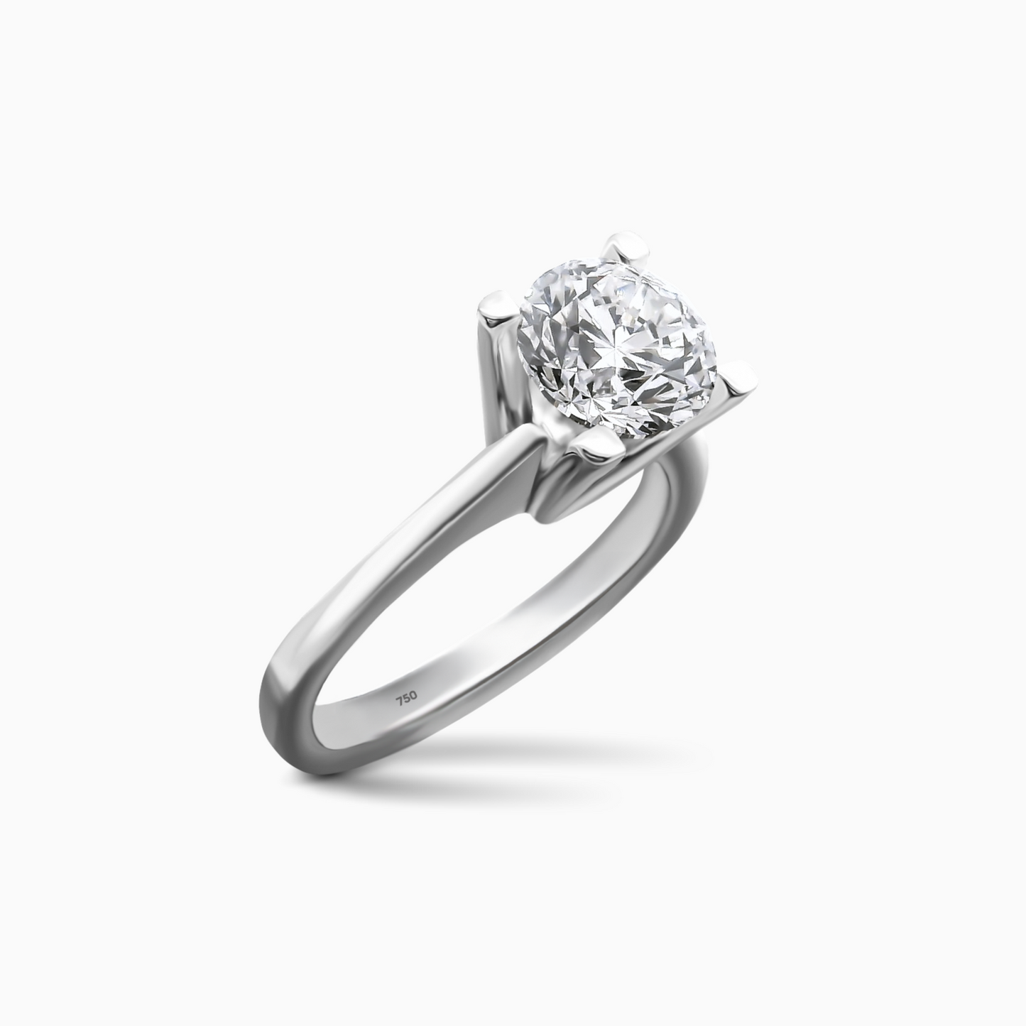 1.51ct Diamond Engagement Ring with Square-Tipped Prongs
