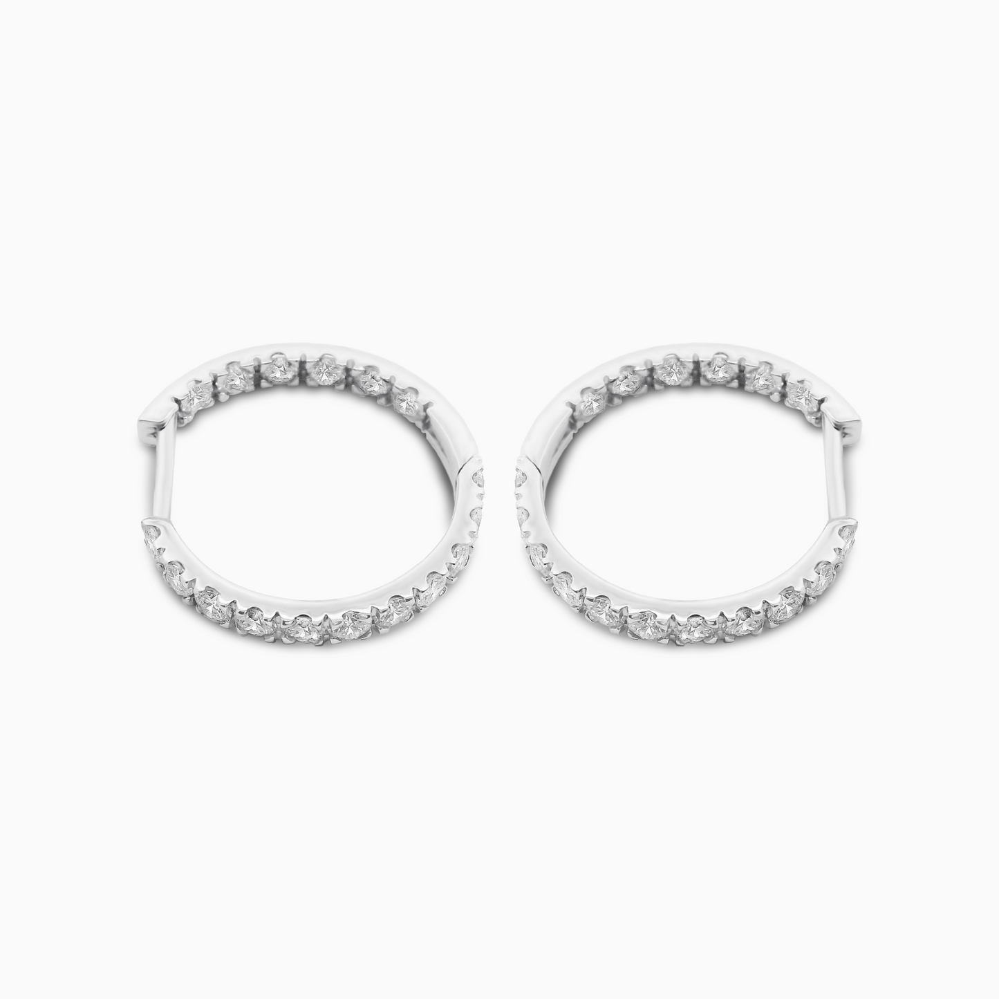 1.67ct Eternity Diamond Hoop Earrings