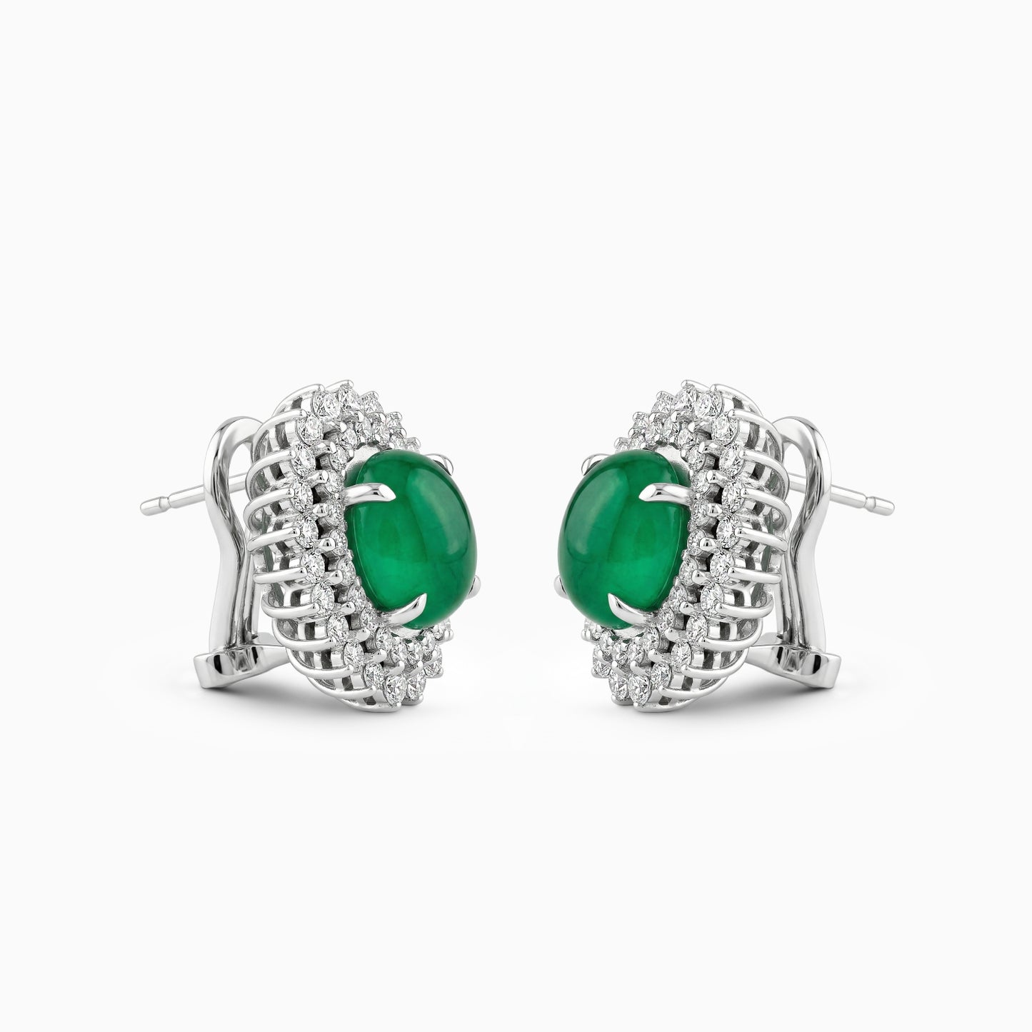 Classic Emerald Halo Earring