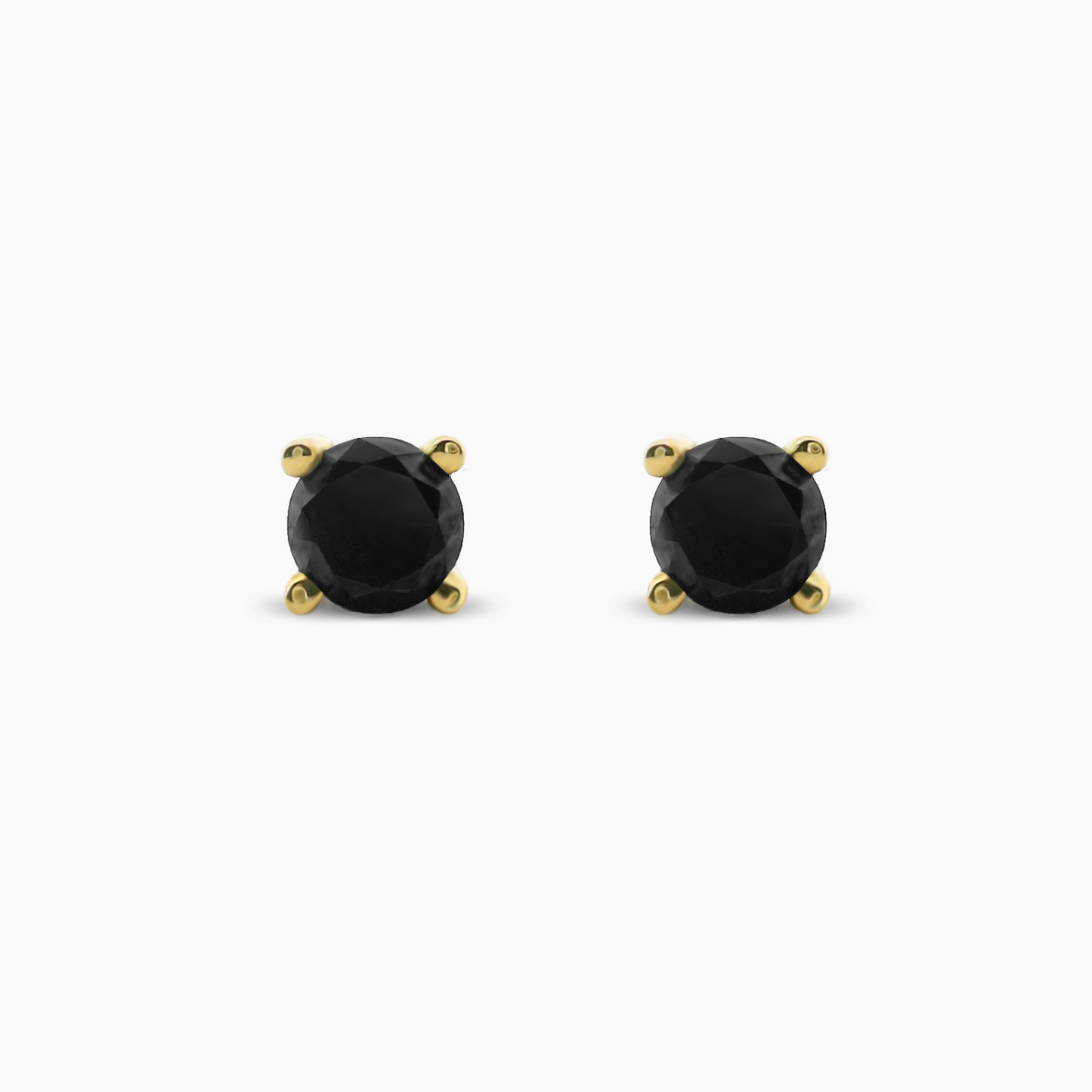 0.36ct Black Diamond Solitaire Earrings