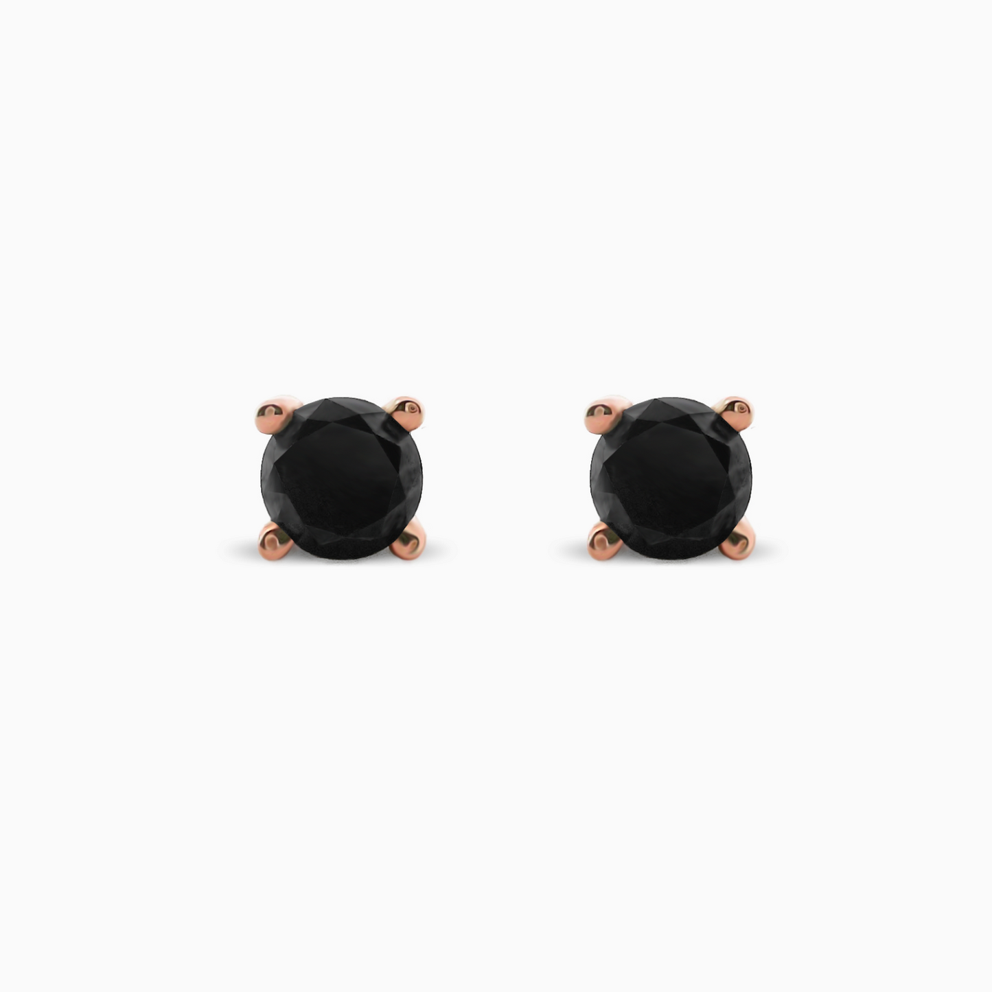 0.37ct Black Diamond Solitaire Earrings