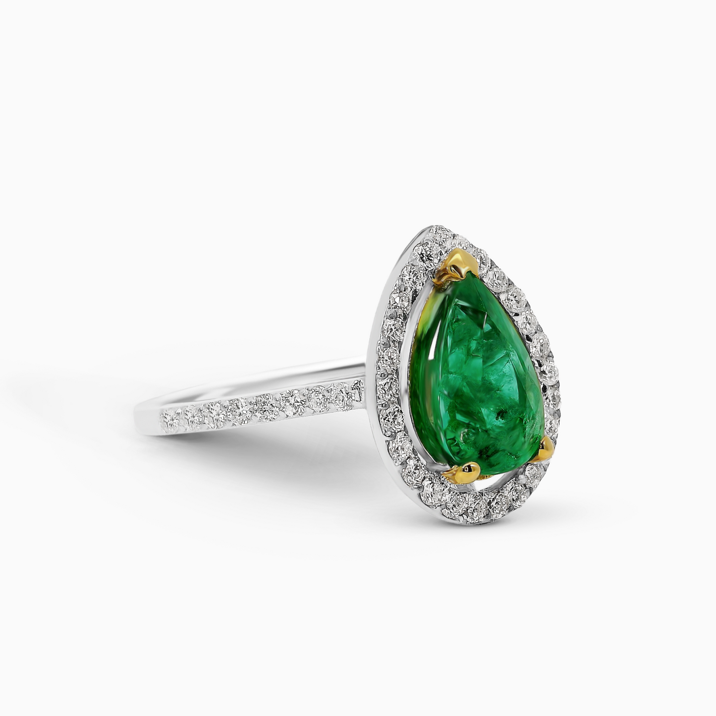 Pear Shape Emerald Ring