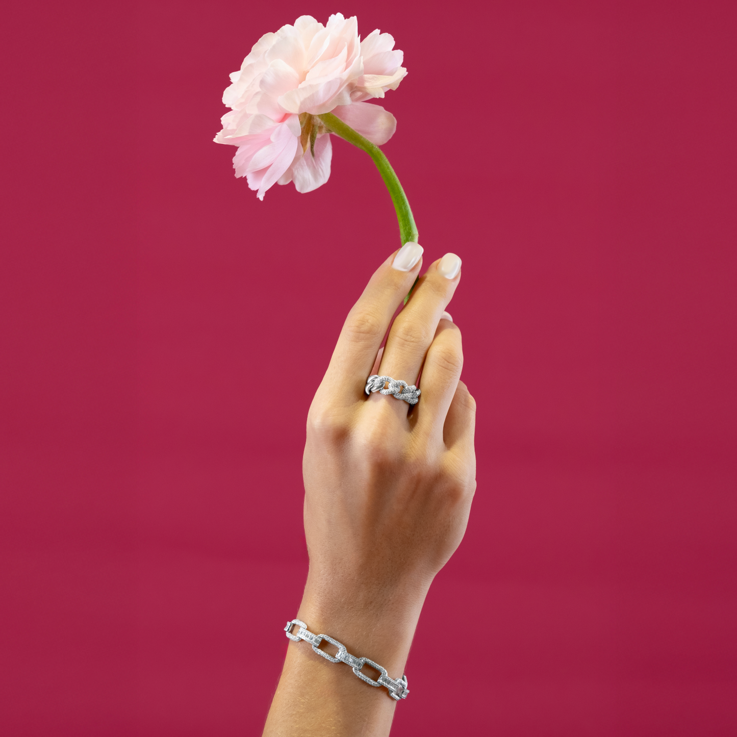 4.22ct Baguette&Round Cut Diamond Bracelets