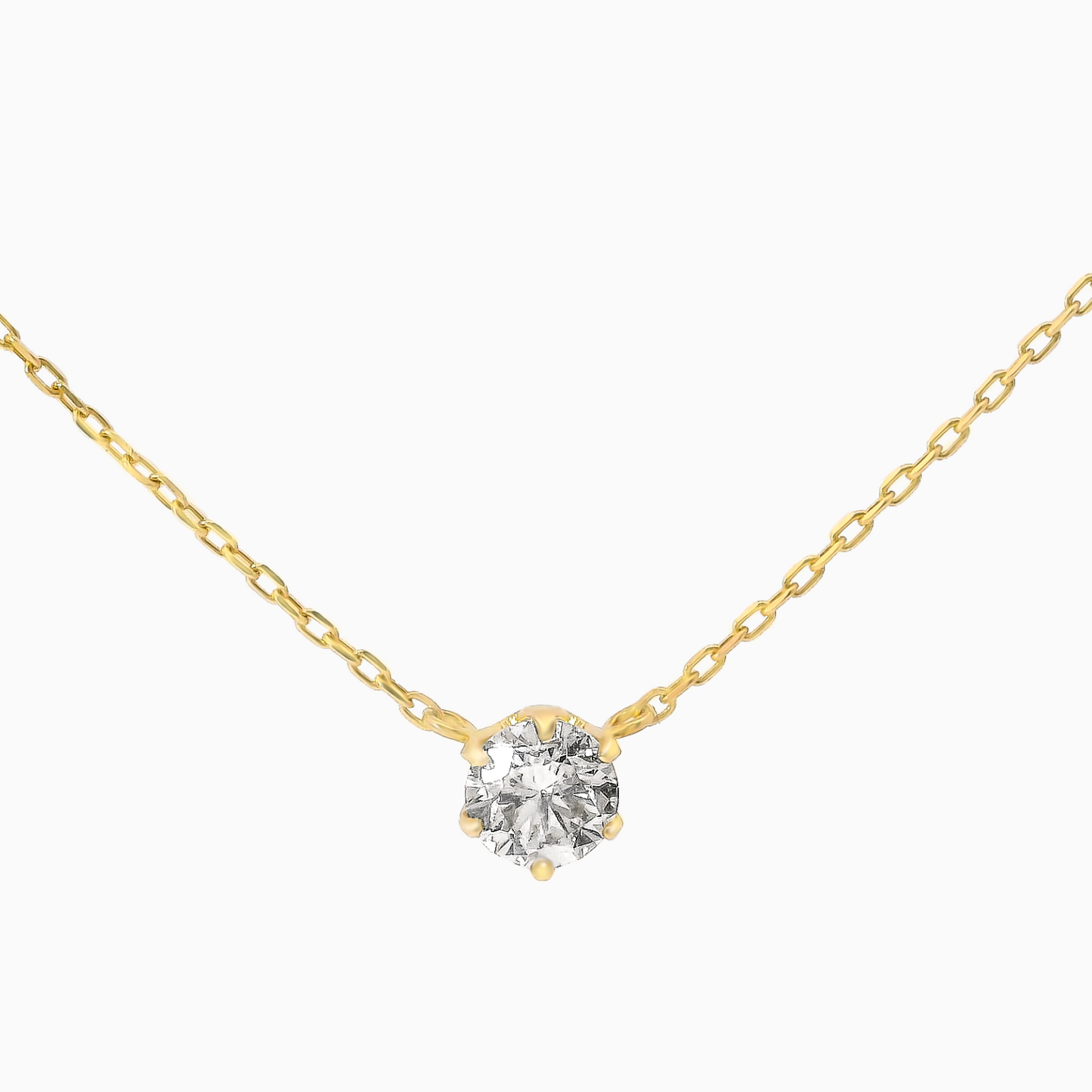 0.21ct Diamond Solitaire Necklace with a 6-Prong Mount