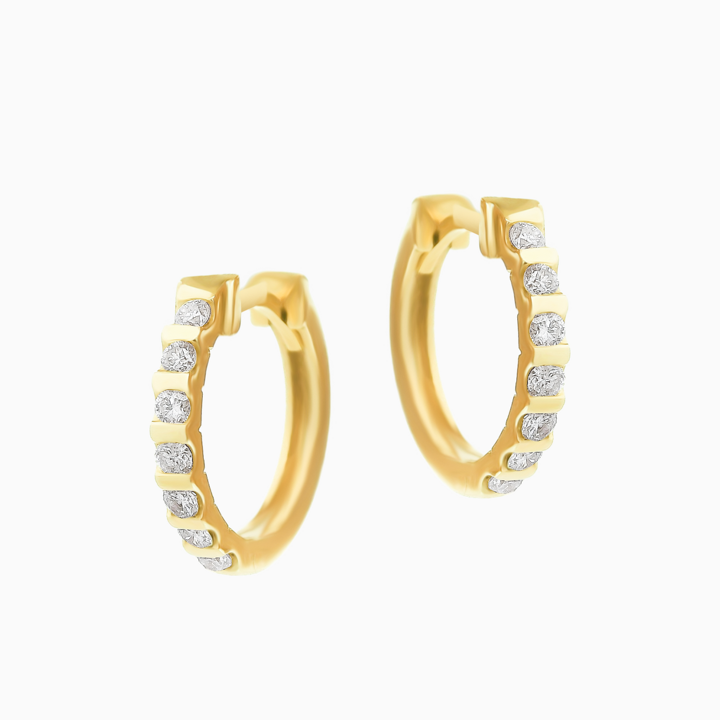 0.26ct Diamond Hoop Earrings
