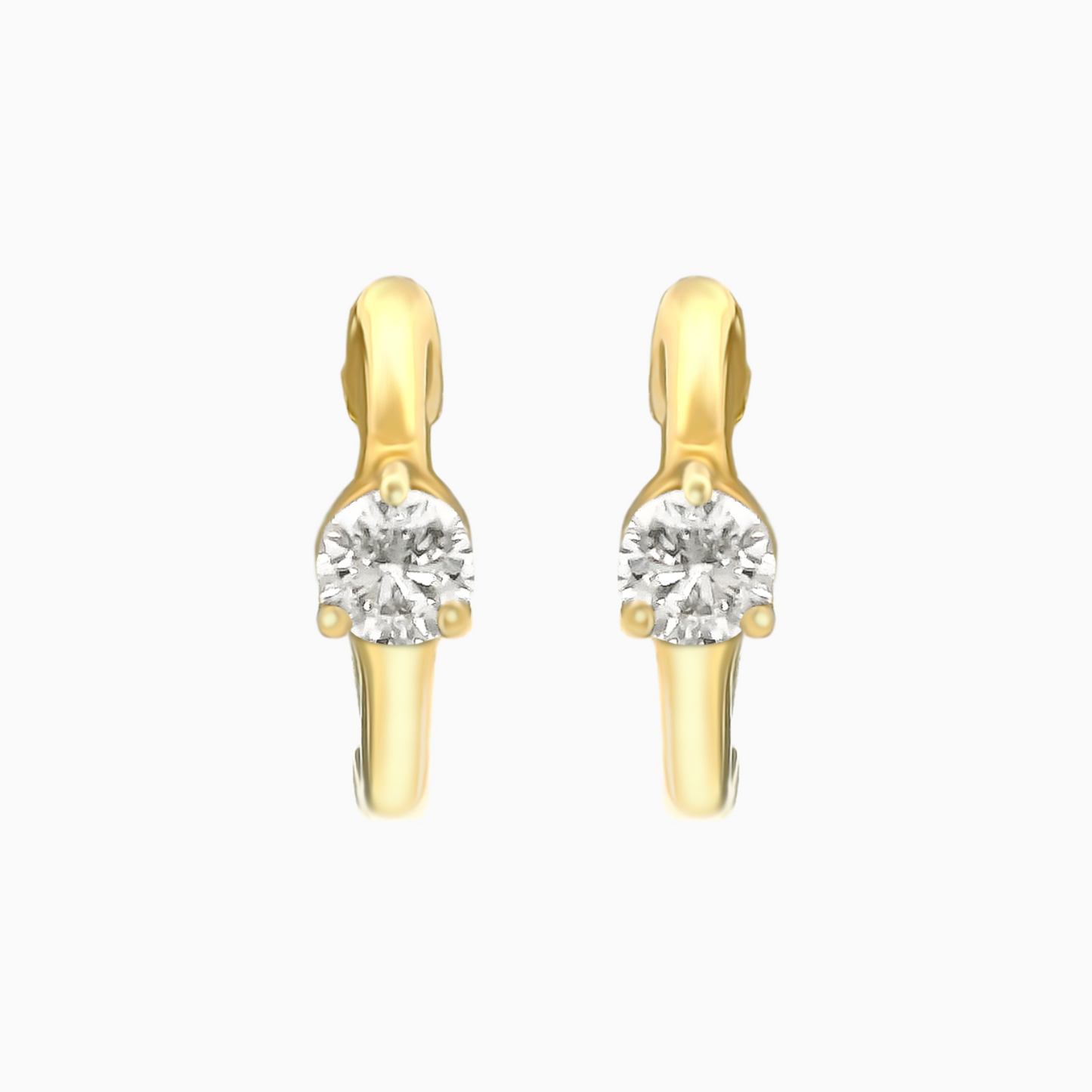 0.19ct Diamond Hoop Earrings
