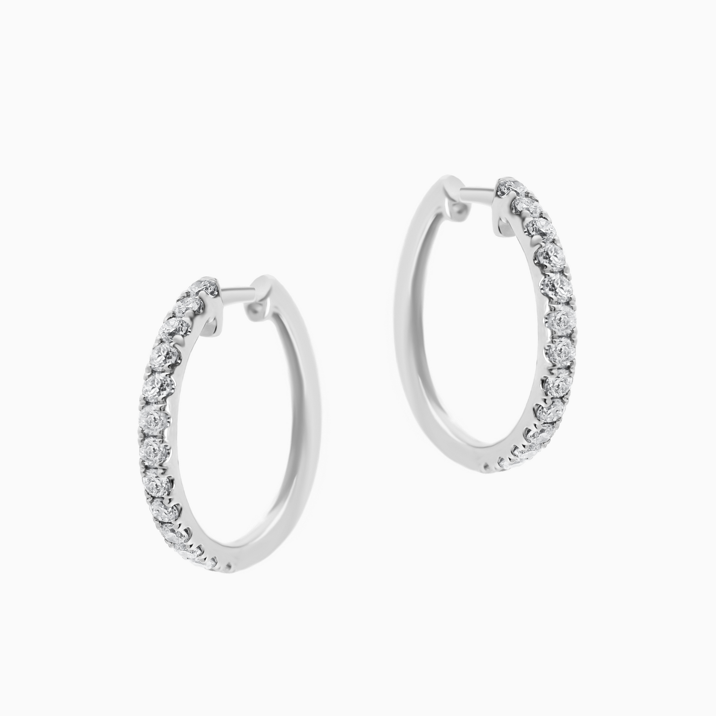 0.38ct Diamond Hoop Earrings