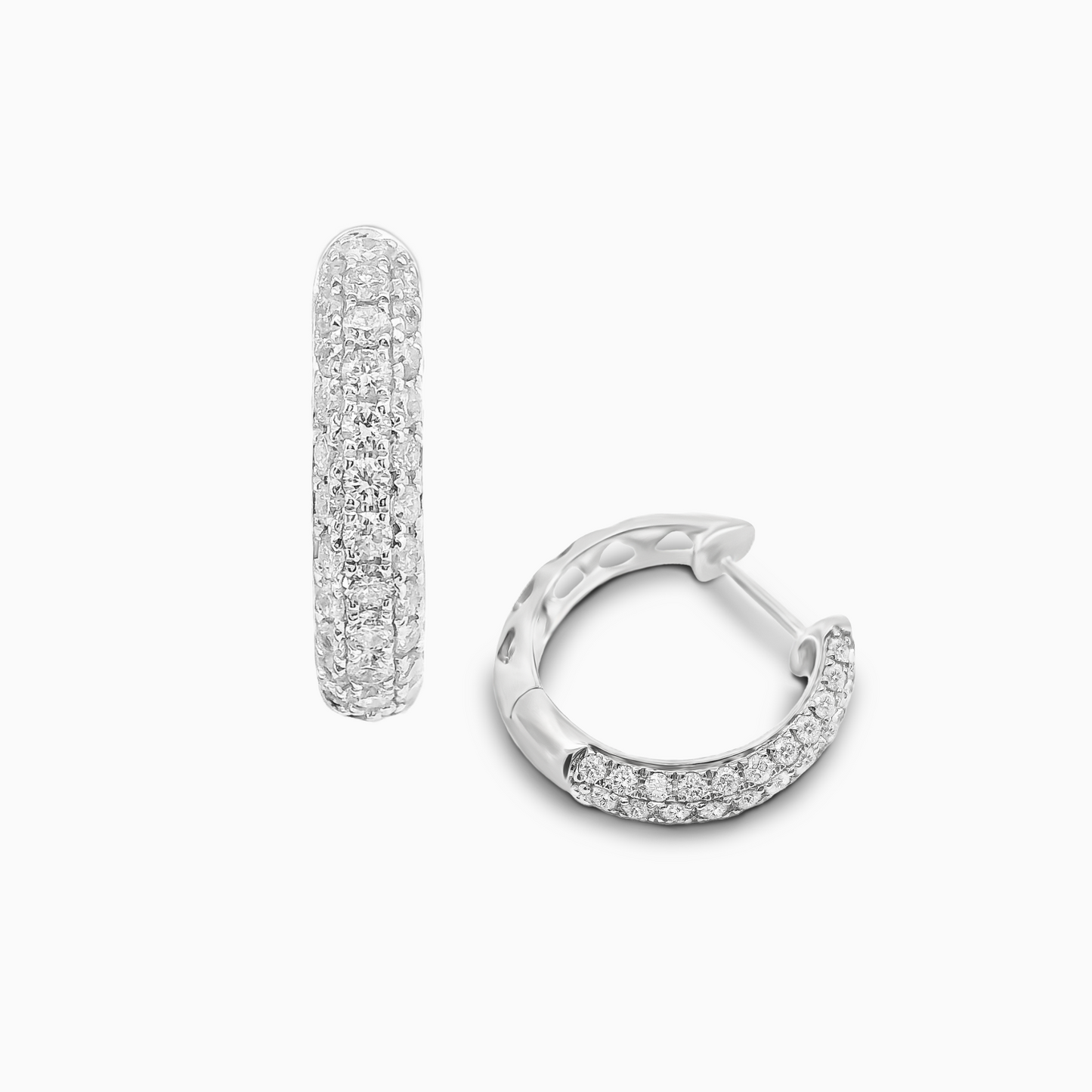 0.57ct Eternity Diamond Hoop Earrings