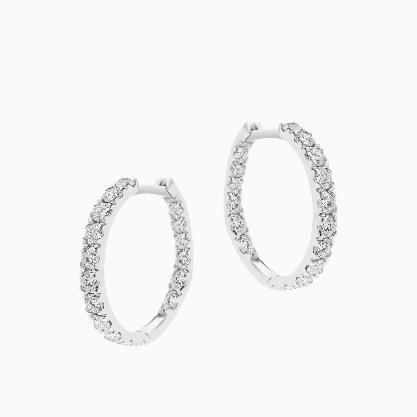 1.67ct Eternity Diamond Hoop Earrings
