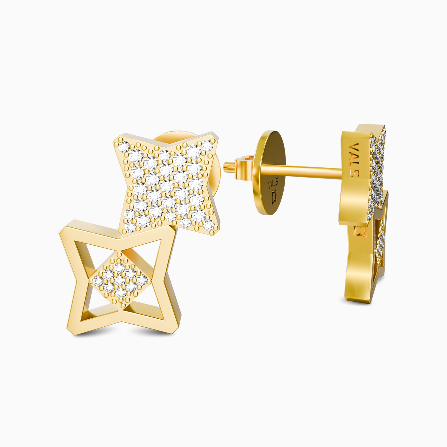 Vals Pave Duo Earrings