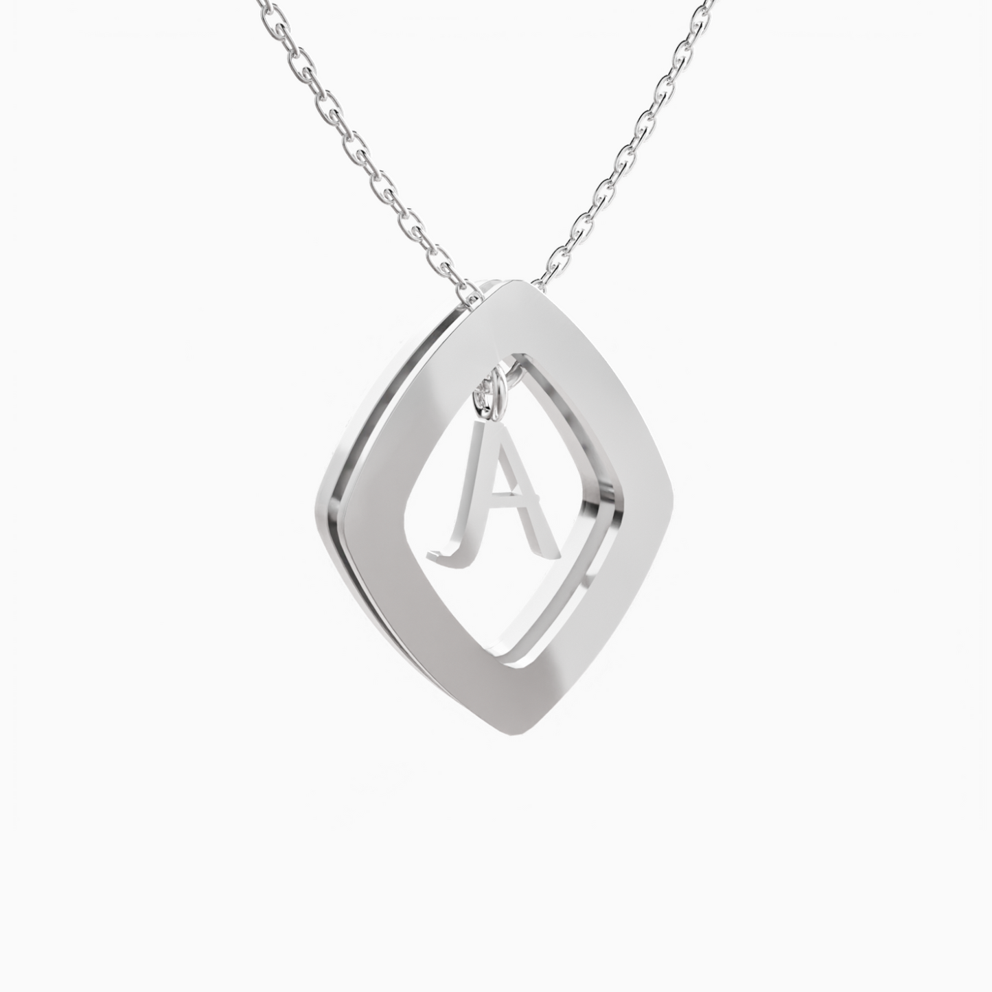 0.43ct A Letter Diamond Necklace
