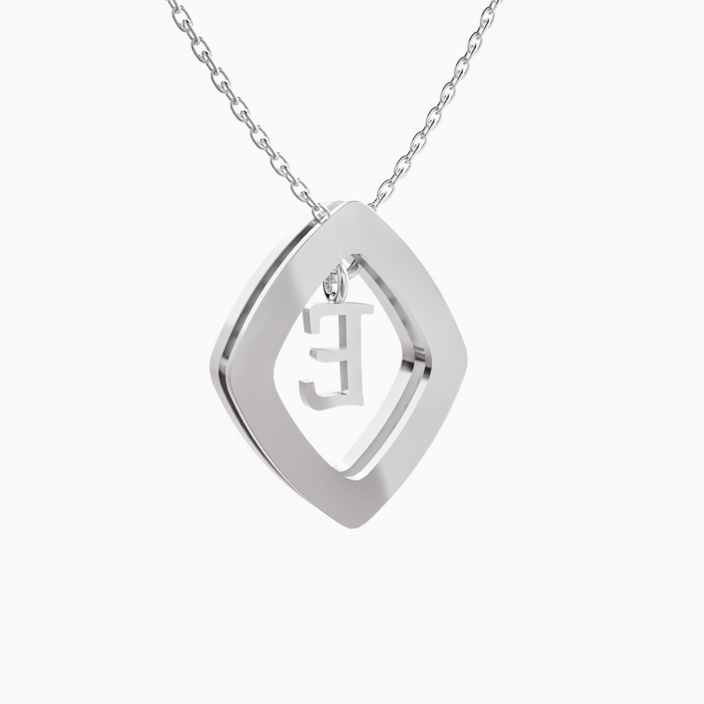 0.43ct E Letter Diamond Necklace