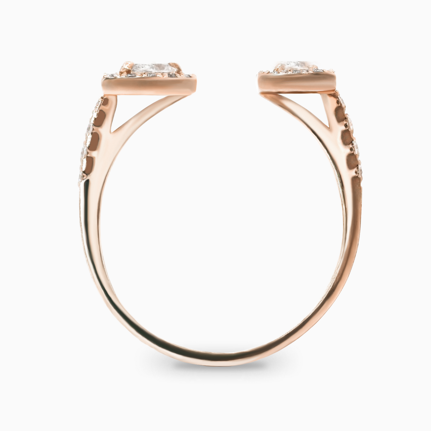 Pear&Baguette Open Ring
