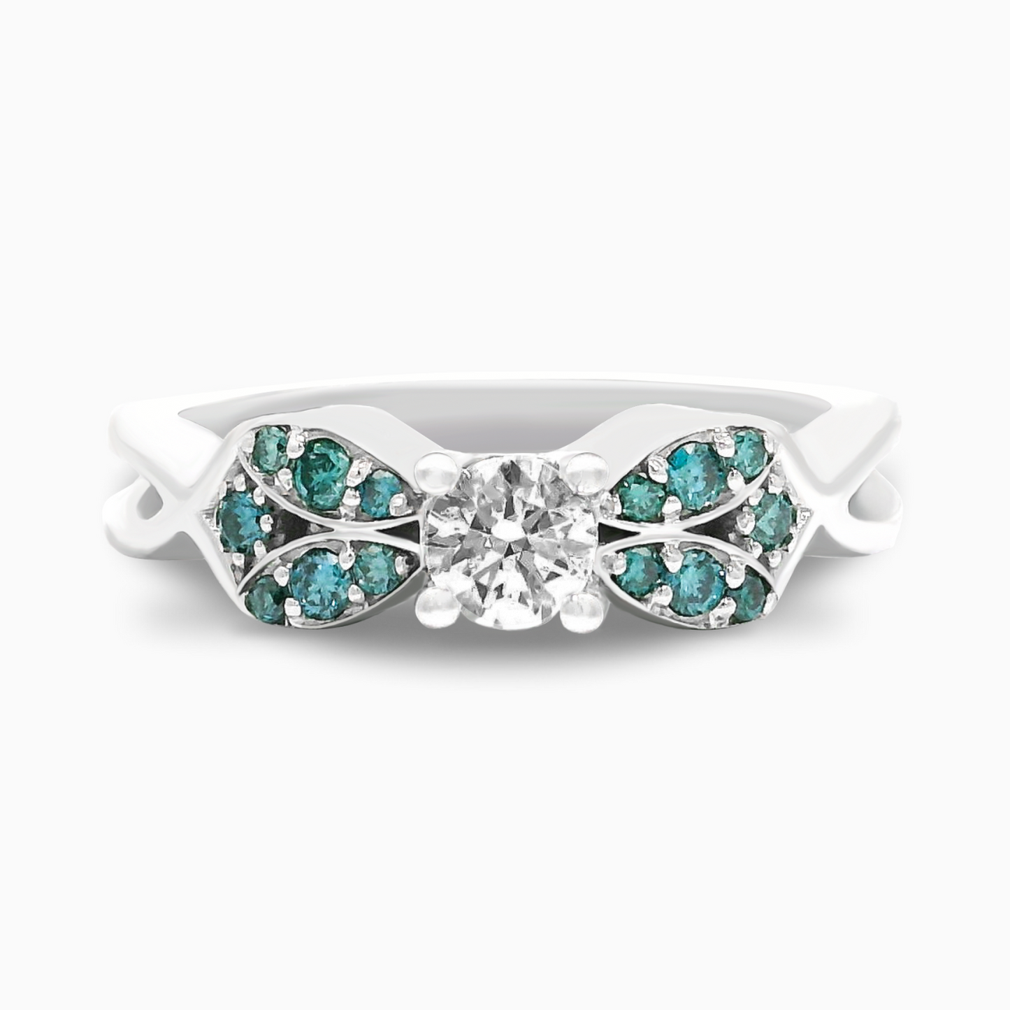 Aqua Leafs Ring