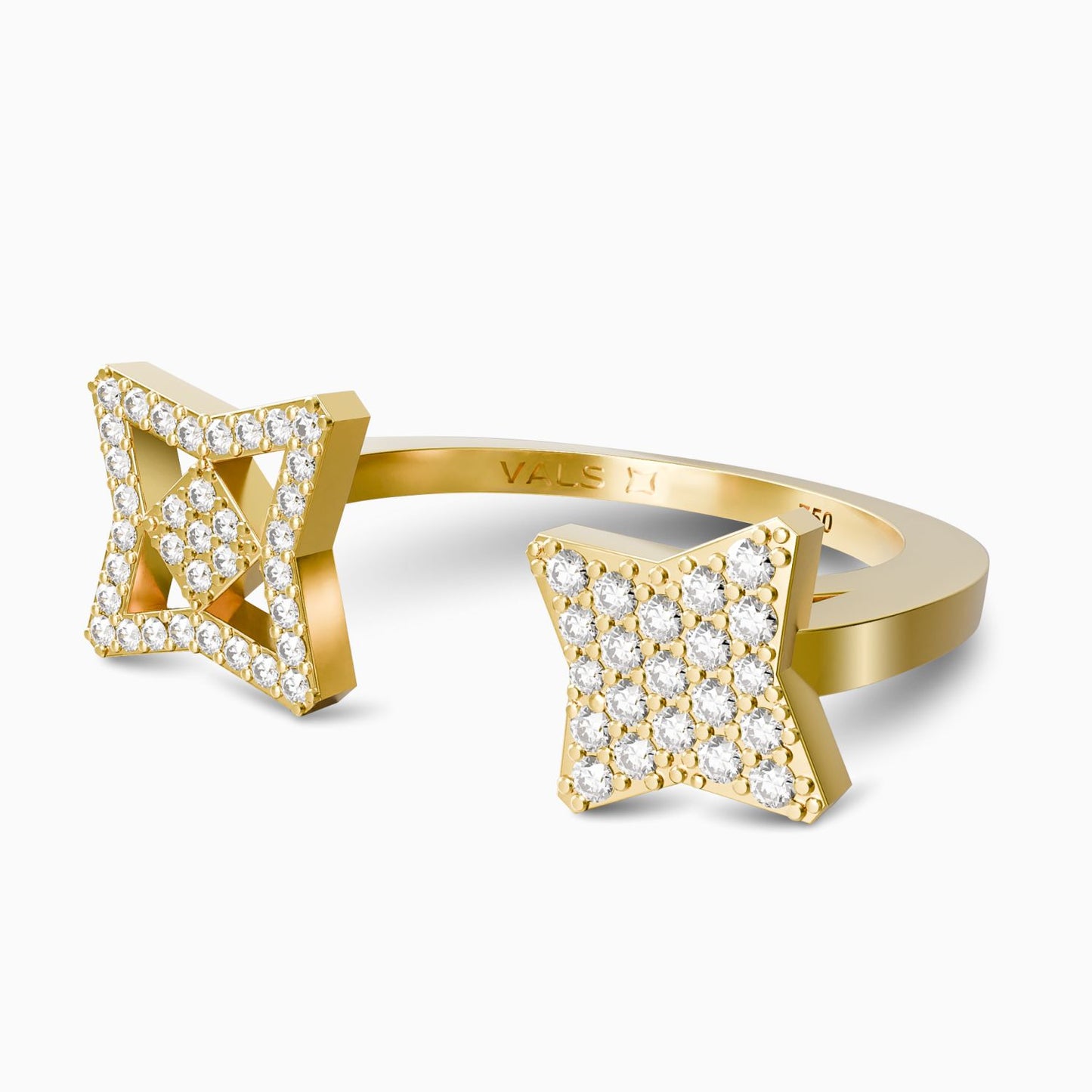 Vals Icon Pave Open Ring