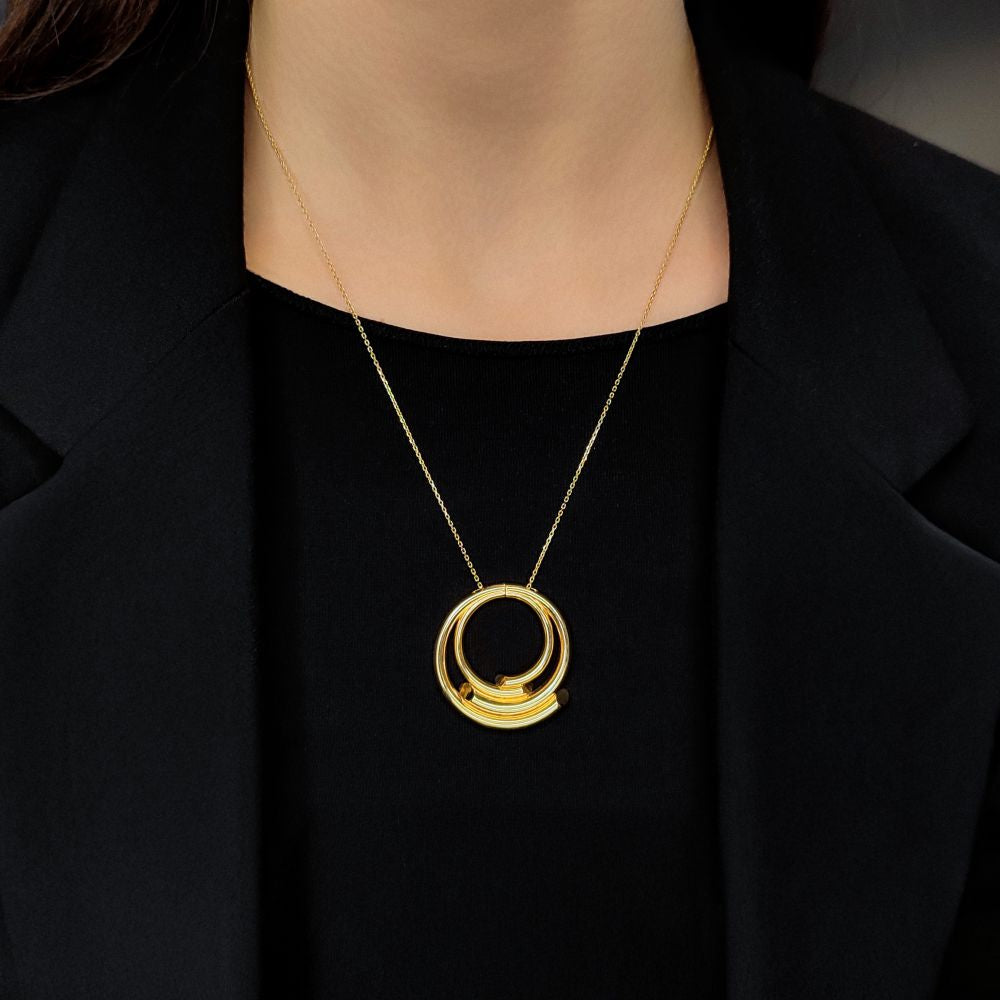 Aurenza Sarı Altın Kolye