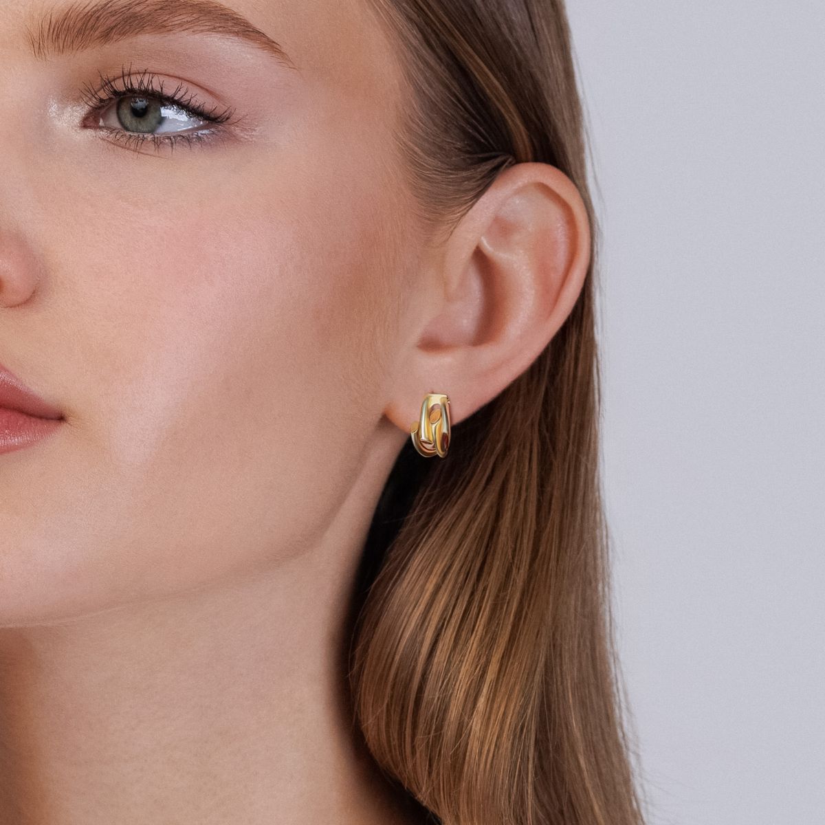 Aurenza Sarı Altın Küpe