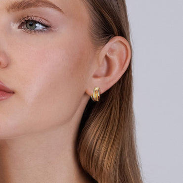 Aurenza Sarı Altın Küpe