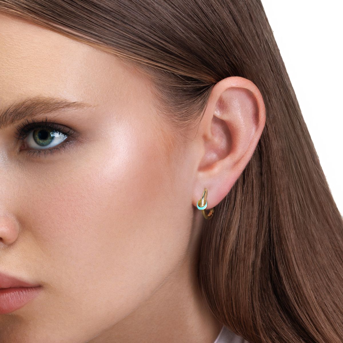 Aurelia Turquoise Link Halka Küpe