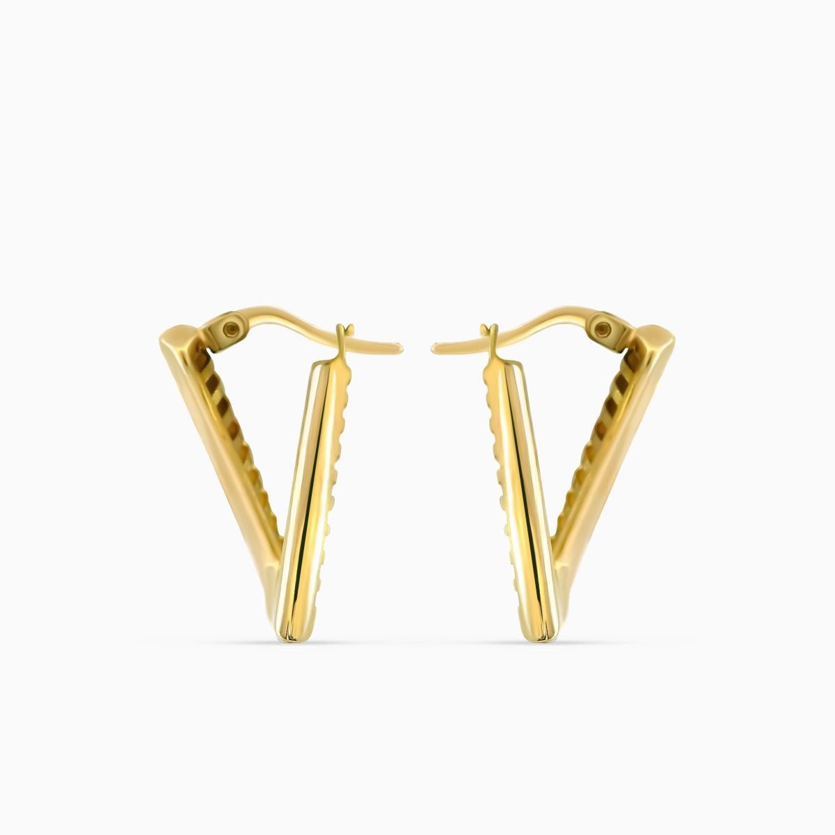 Üçgen Şekilli Altın Küpe