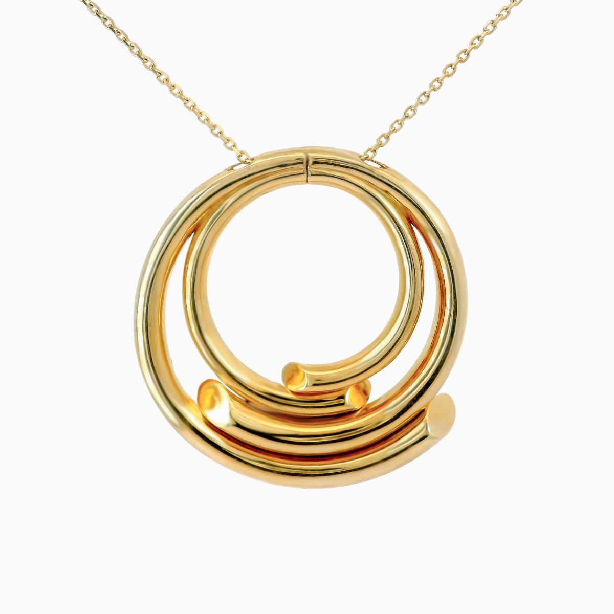 Aurenza Sarı Altın Kolye