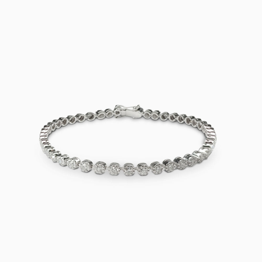 Lüks Aralıklı Suyolu Pırlanta Bileklik