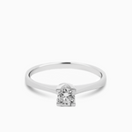 0.18ct Diamond Engagement Ring with Square Tipped Prongs