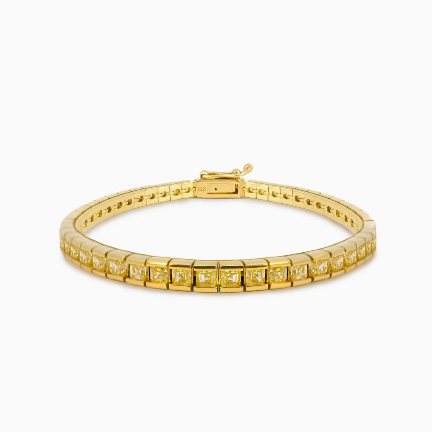 5.92ct Fancy Intense Yellow Tennis Bracelet