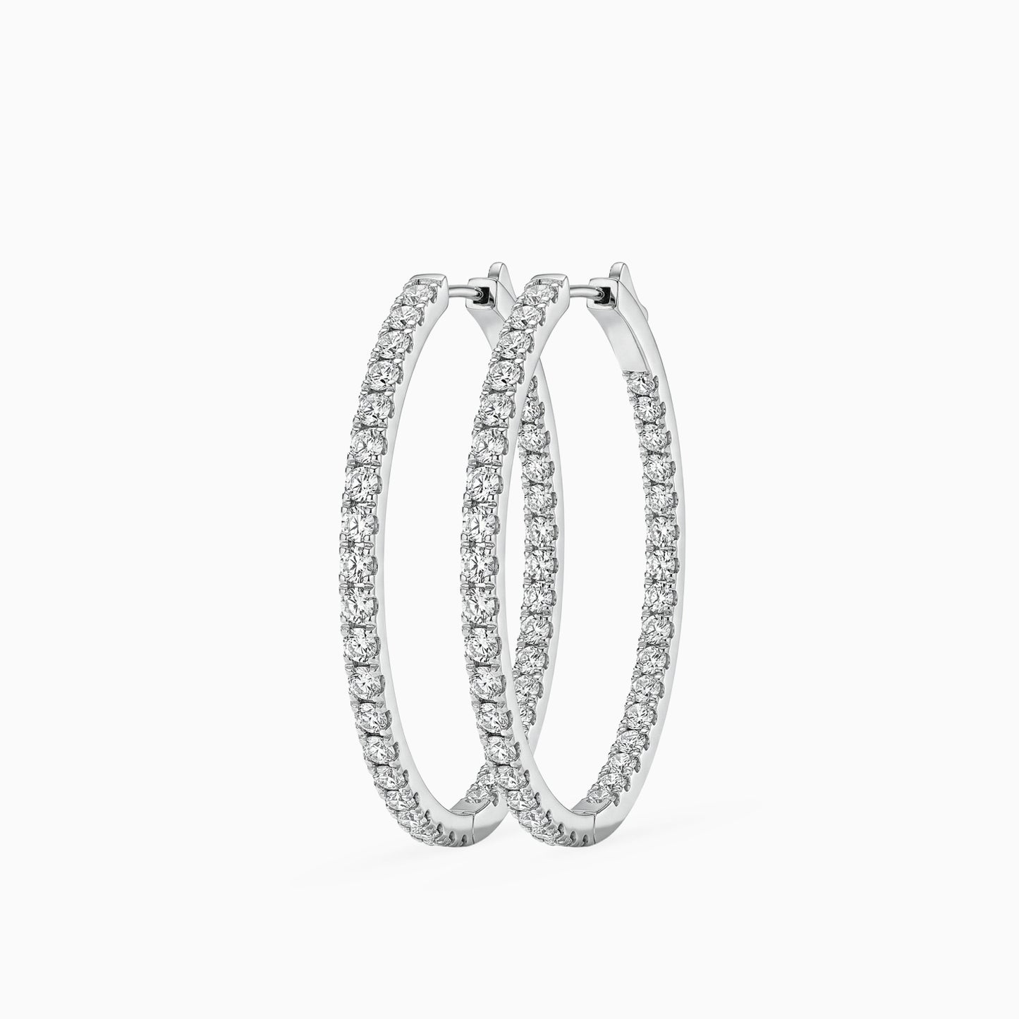 2.64 Carat Diamond Hoop Earring