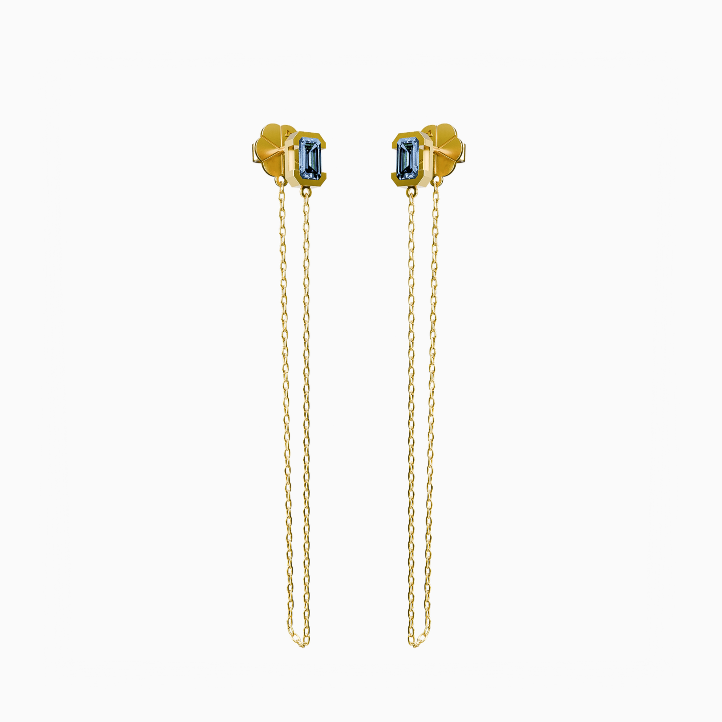 Blue Breeze Threader Earrings