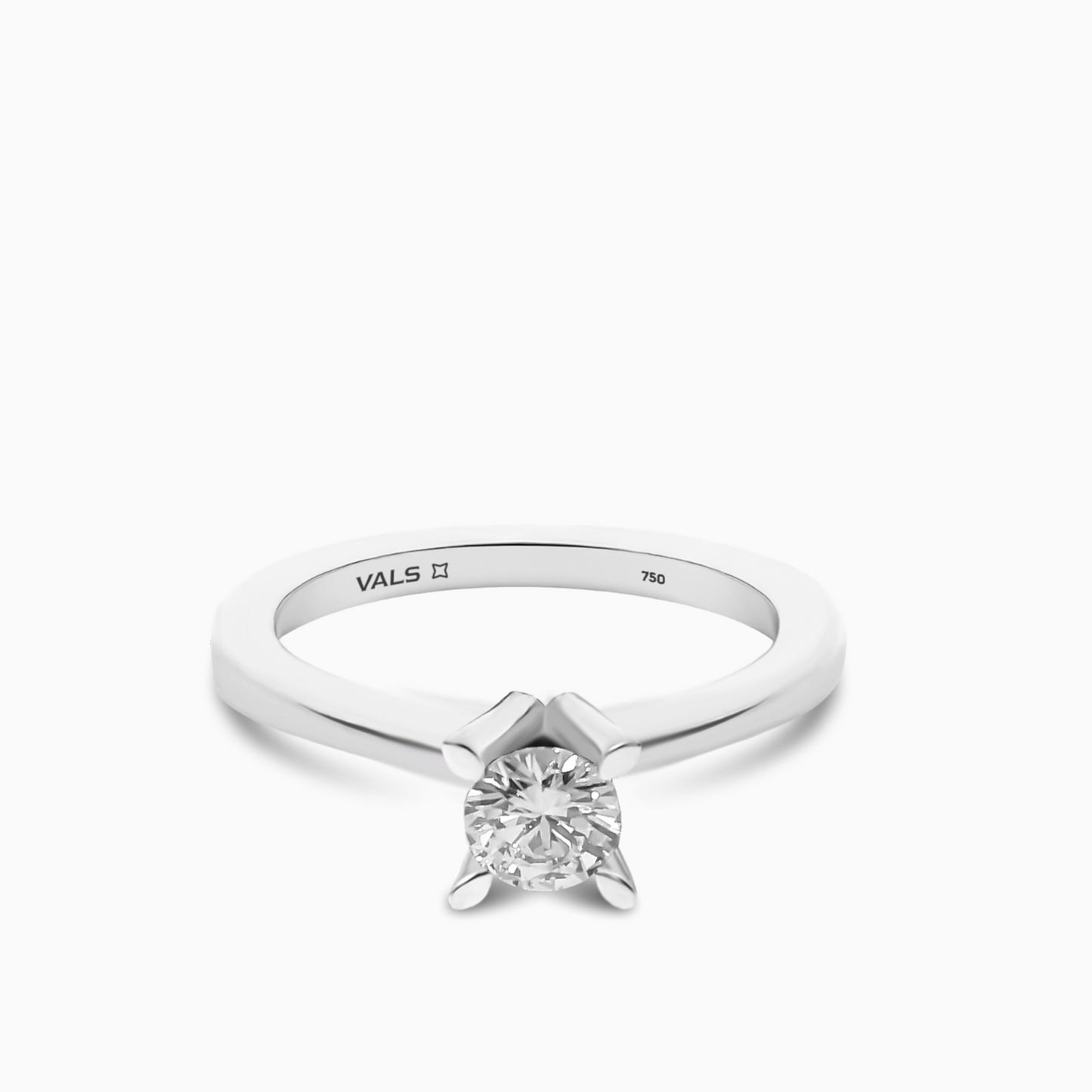 0.35ct Diamond Engagement Ring with Oval-Tipped Prongs